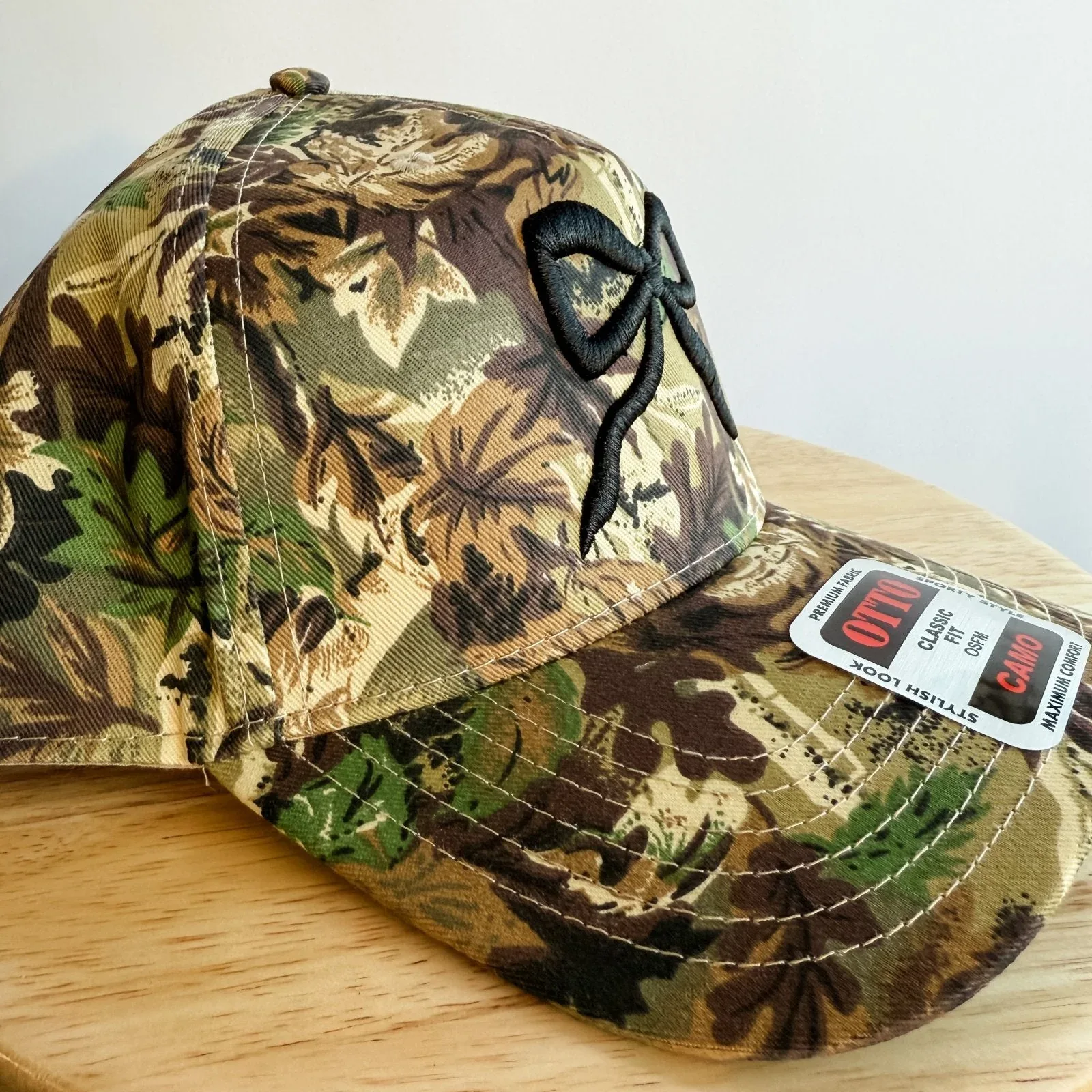 Bow Camo- Trucker Hat Black - Image 2