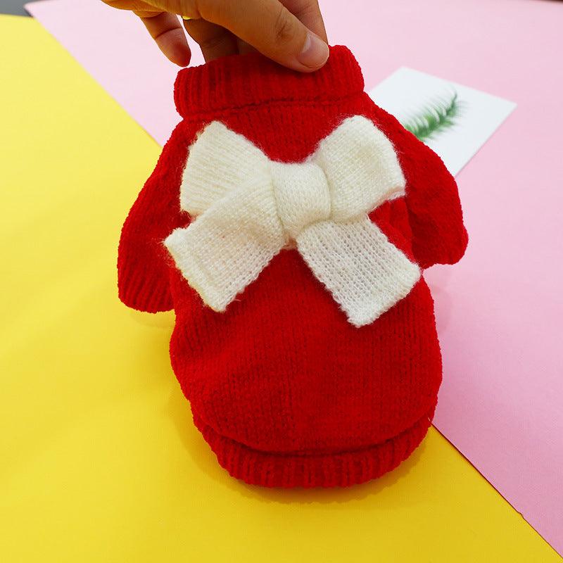 Bowknot Knit Sweater Pet Costume - Image 15