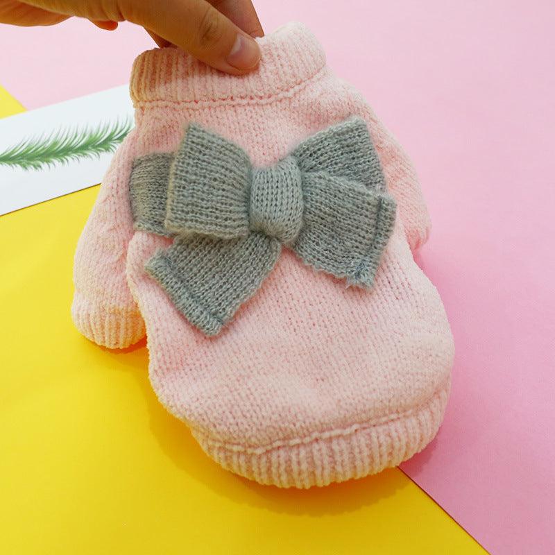 Bowknot Knit Sweater Pet Costume - Image 16