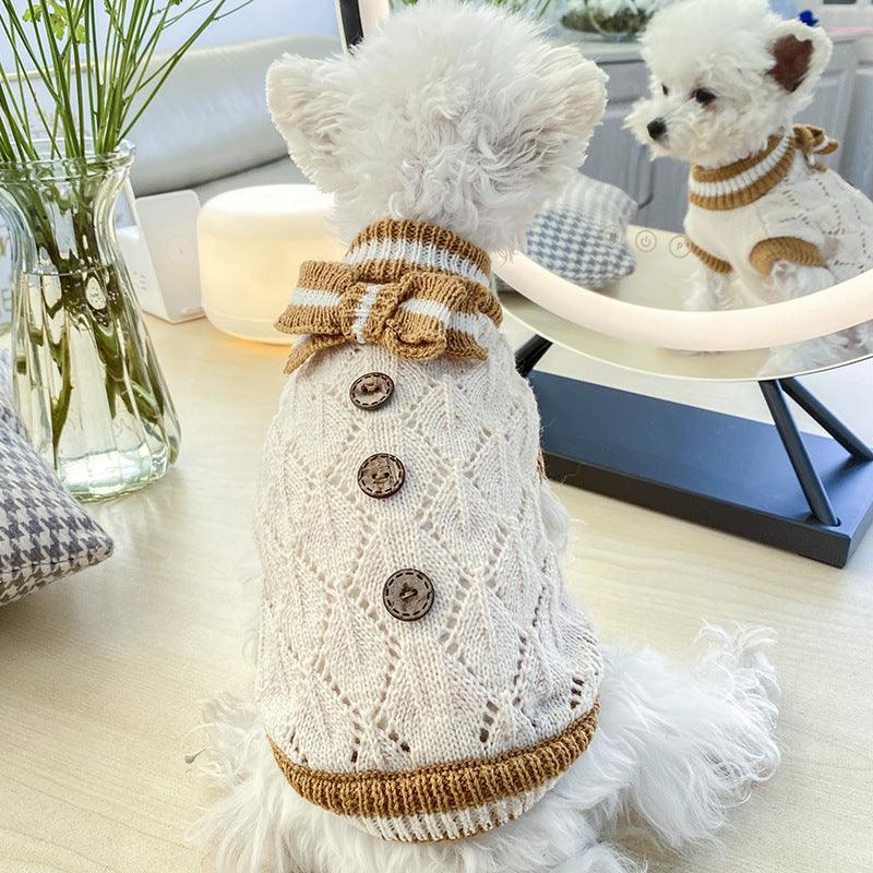 Bowknot Knit Sweater Pet Costume - Image 2
