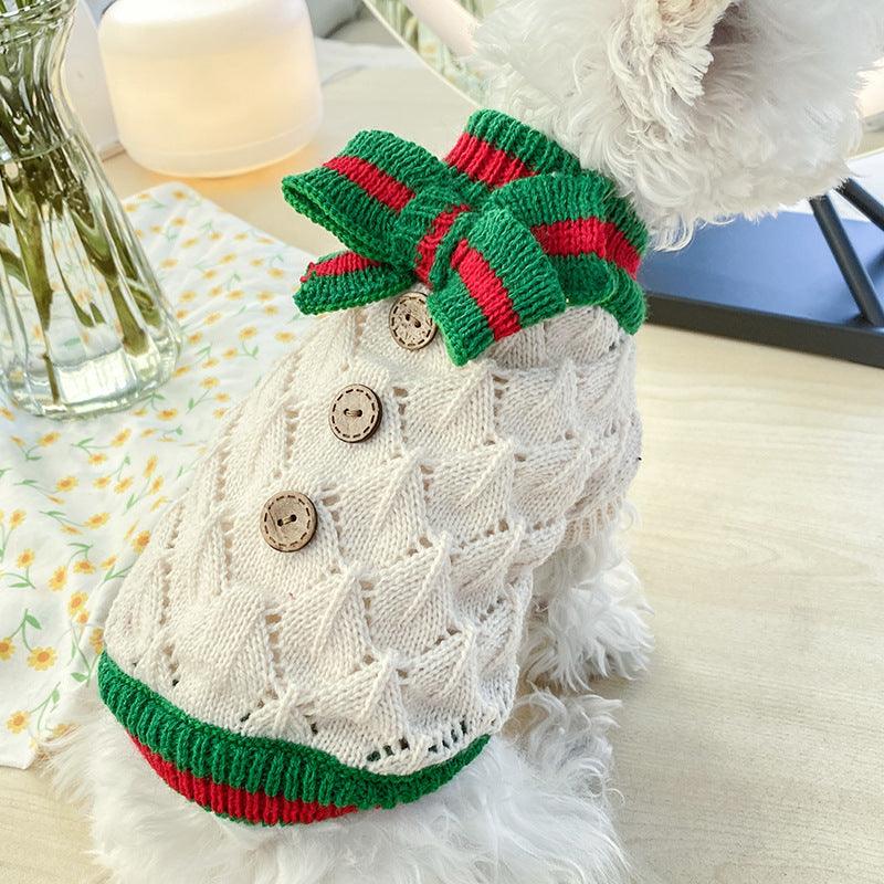 Bowknot Knit Sweater Pet Costume - Image 3