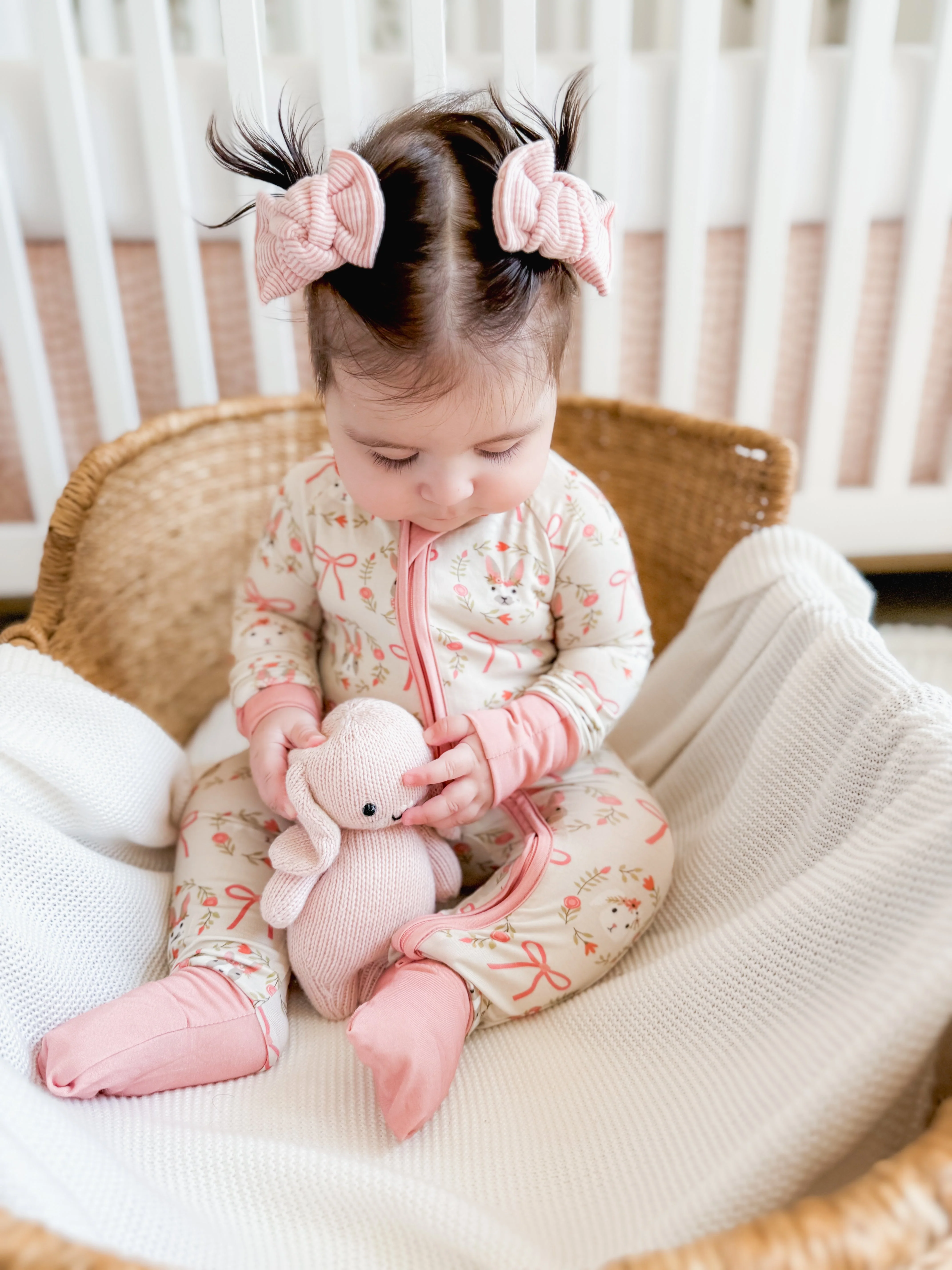 Bows & Bunnies (Convertible Zip Footies) - Image 3