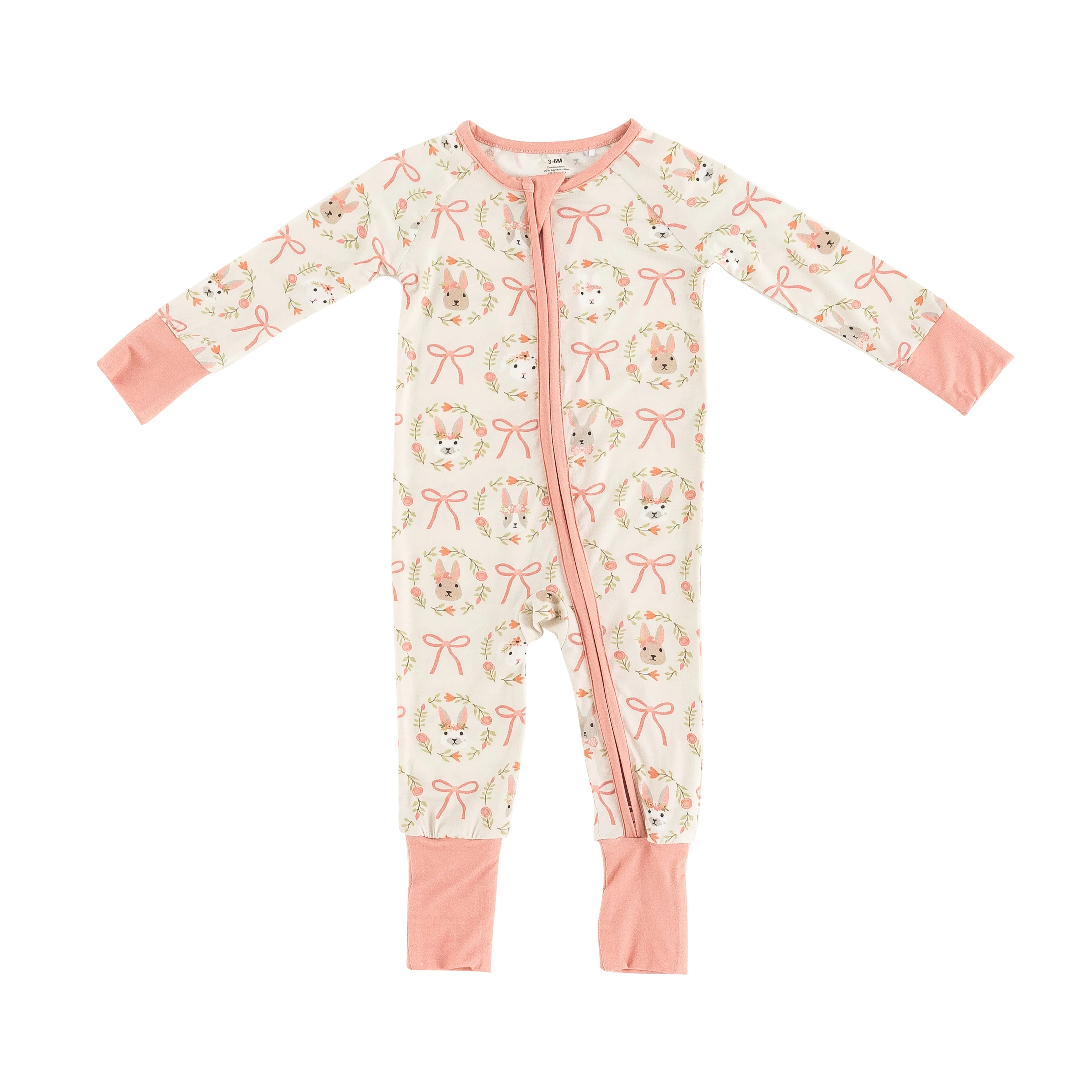 Bows & Bunnies (Convertible Zip Footies) - Image 4