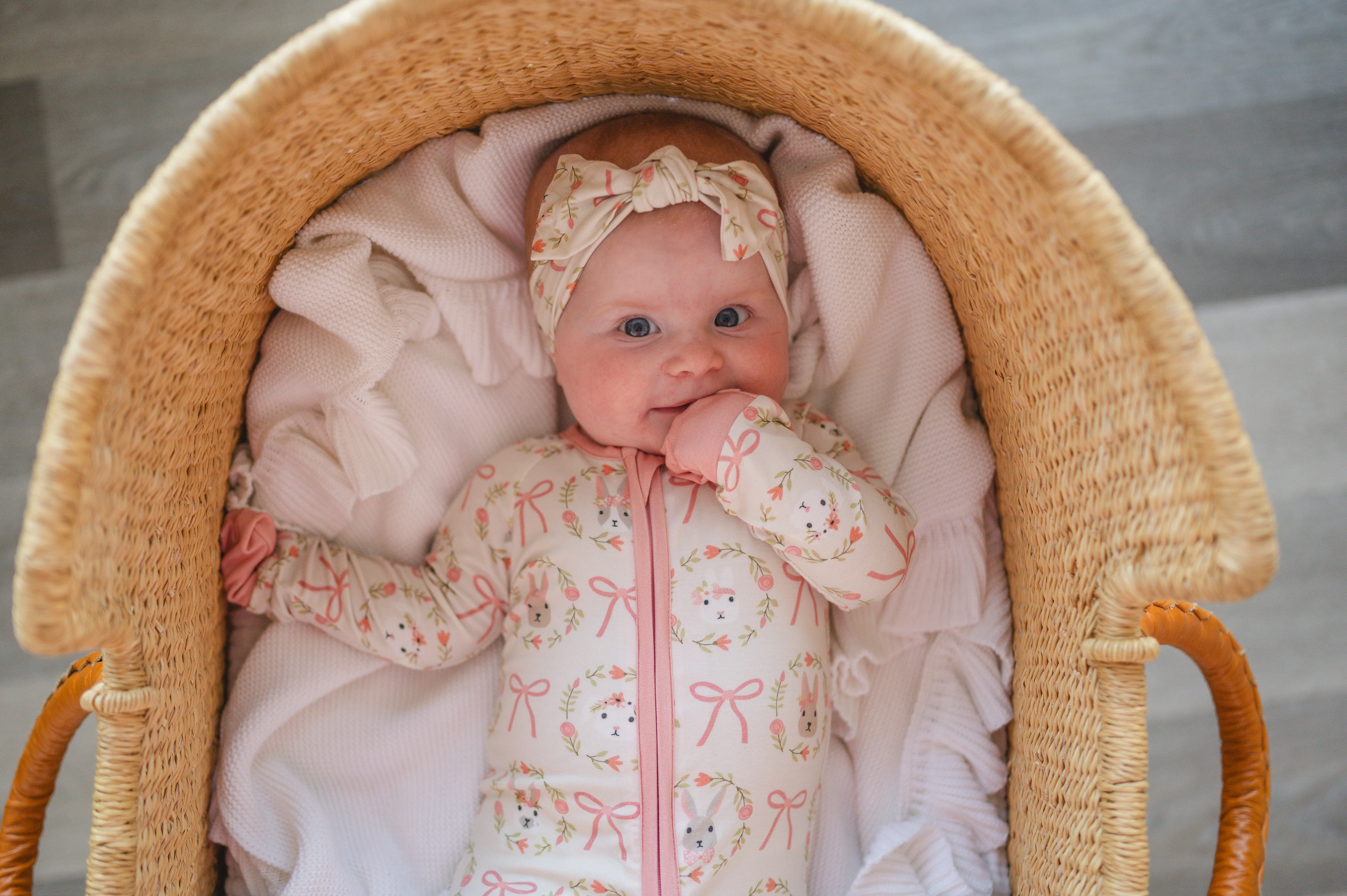 Bows & Bunnies (Convertible Zip Footies) - Image 5