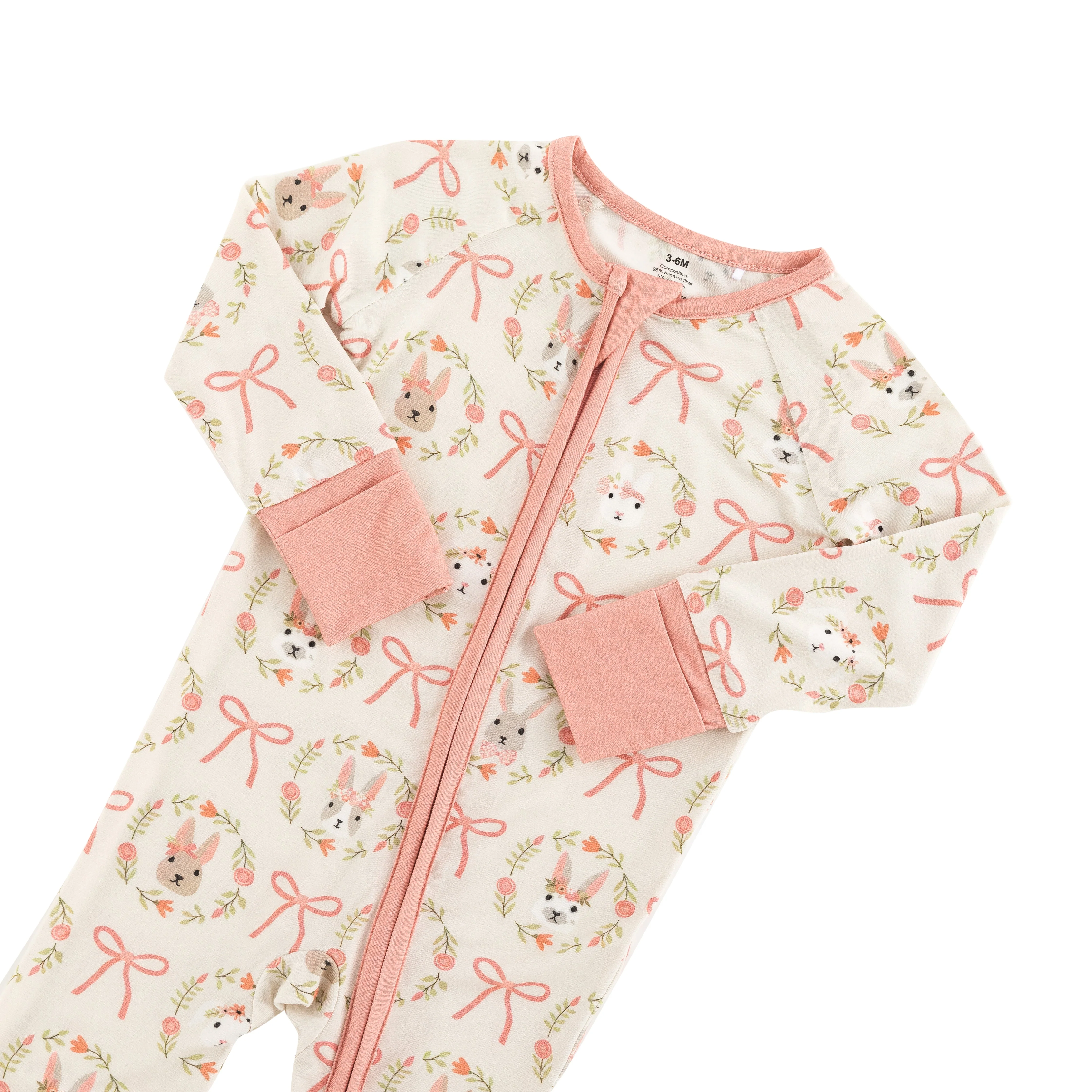 Bows & Bunnies (Convertible Zip Footies) - Image 6
