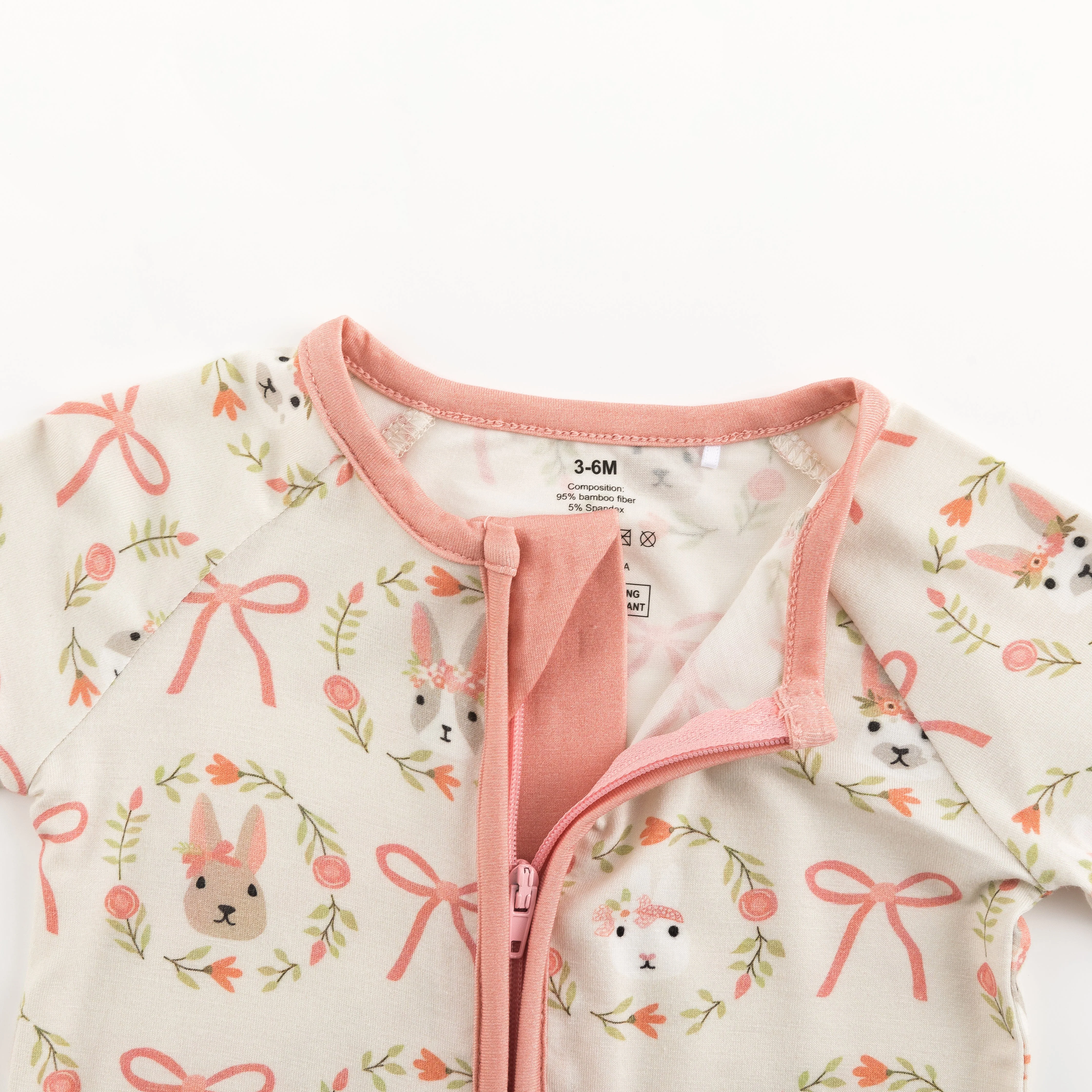 Bows & Bunnies (Convertible Zip Footies) - Image 7