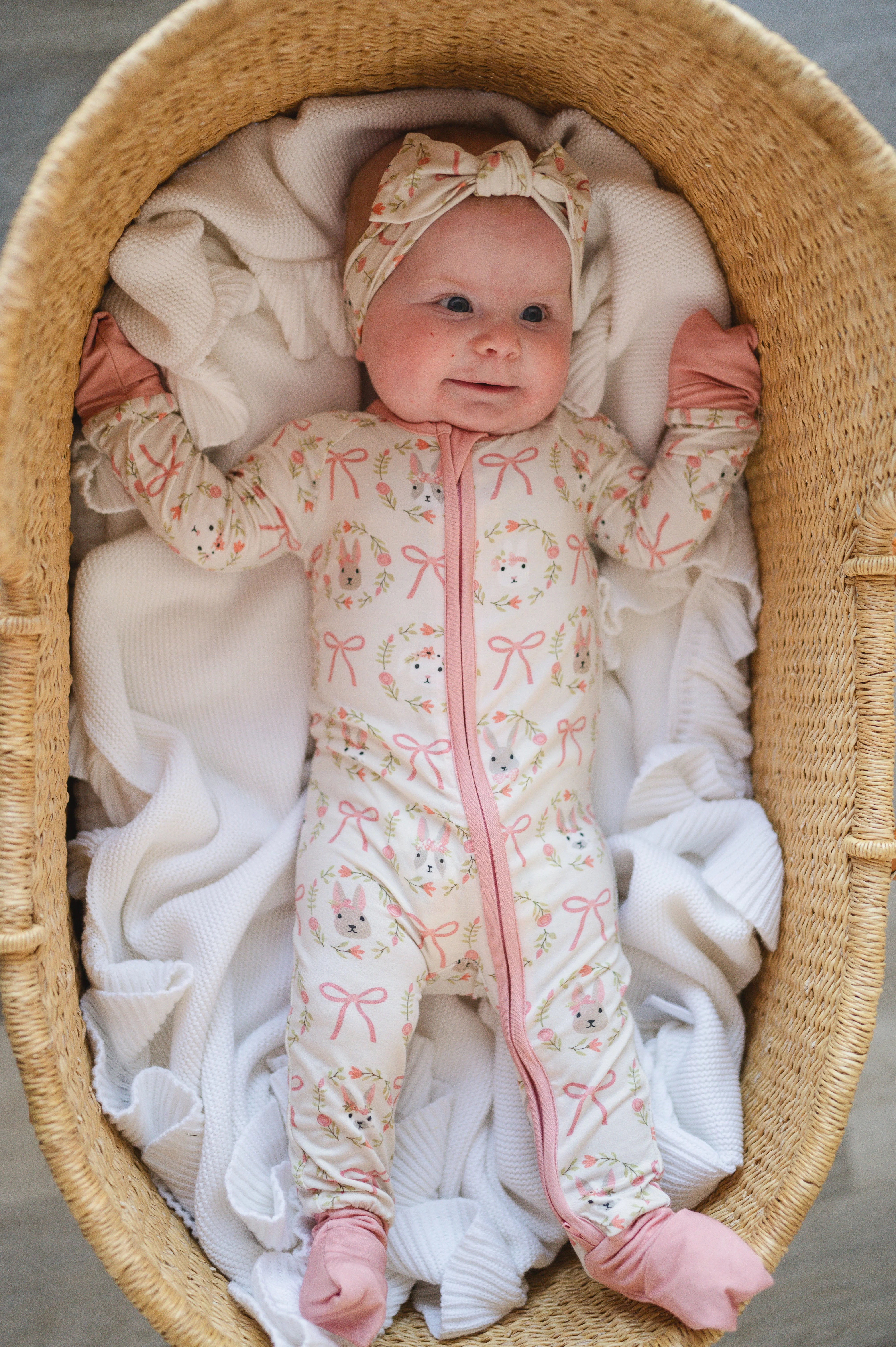 Bows & Bunnies (Convertible Zip Footies) - Image 8