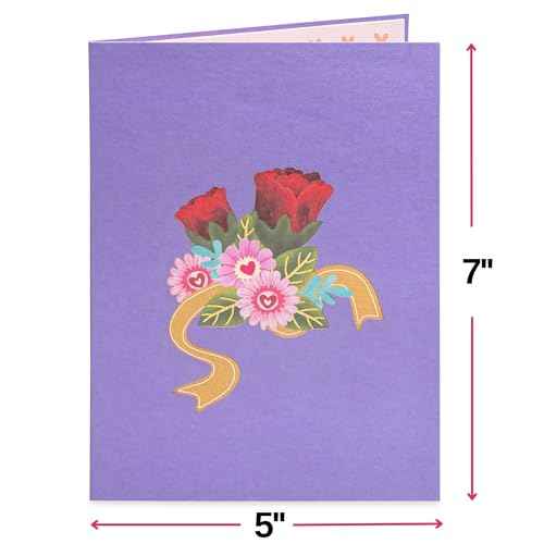 Box of Roses Pop Up Card - 5" x 7" - Image 3