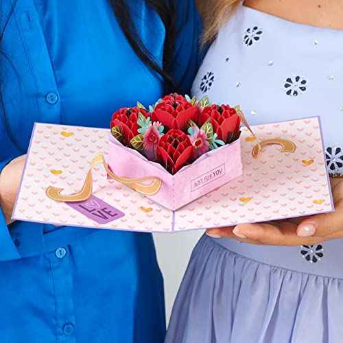 Box of Roses Pop Up Card - 5" x 7" - Image 4
