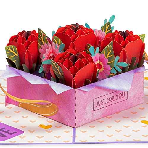 Box of Roses Pop Up Card - 5" x 7" - Image 5