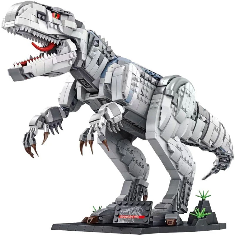 Boy Dinosaur Building Blocks Mechanical Tyrannosaurus Rex Puzzle Assembly Toy - Image 2
