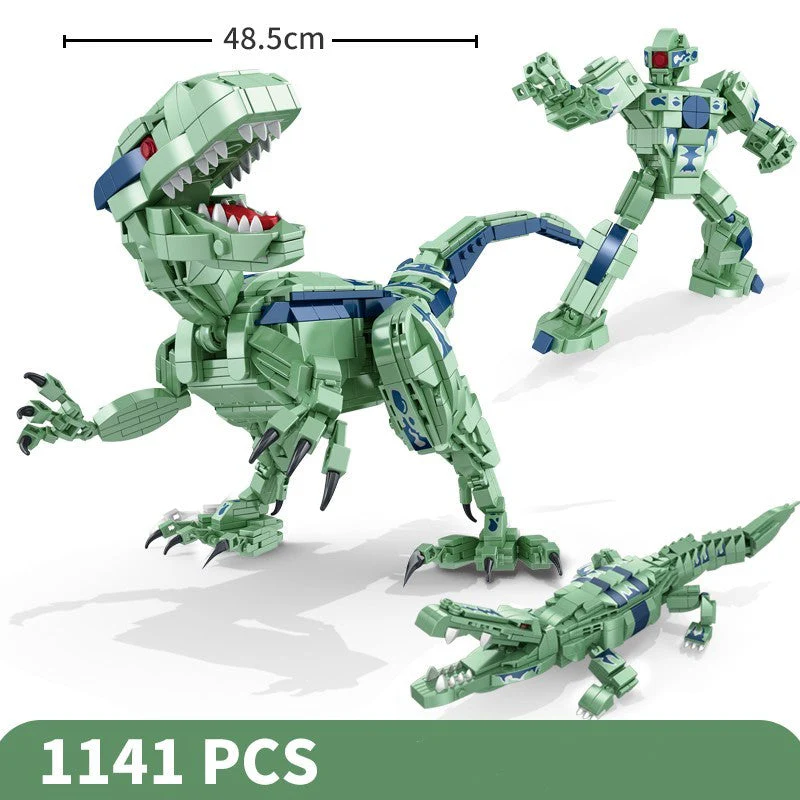 Boy Dinosaur Building Blocks Mechanical Tyrannosaurus Rex Puzzle Assembly Toy - Image 5