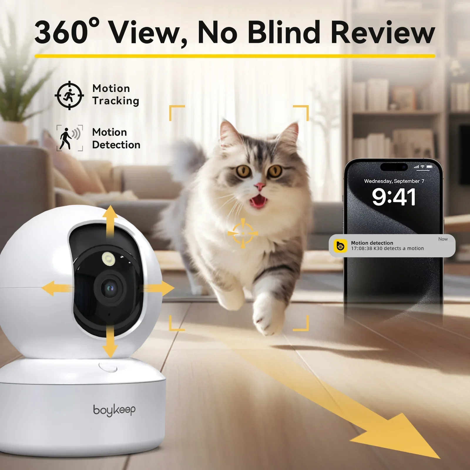 BoyKeep Smart Camera 2K WiFi Indoor Security - Image 2