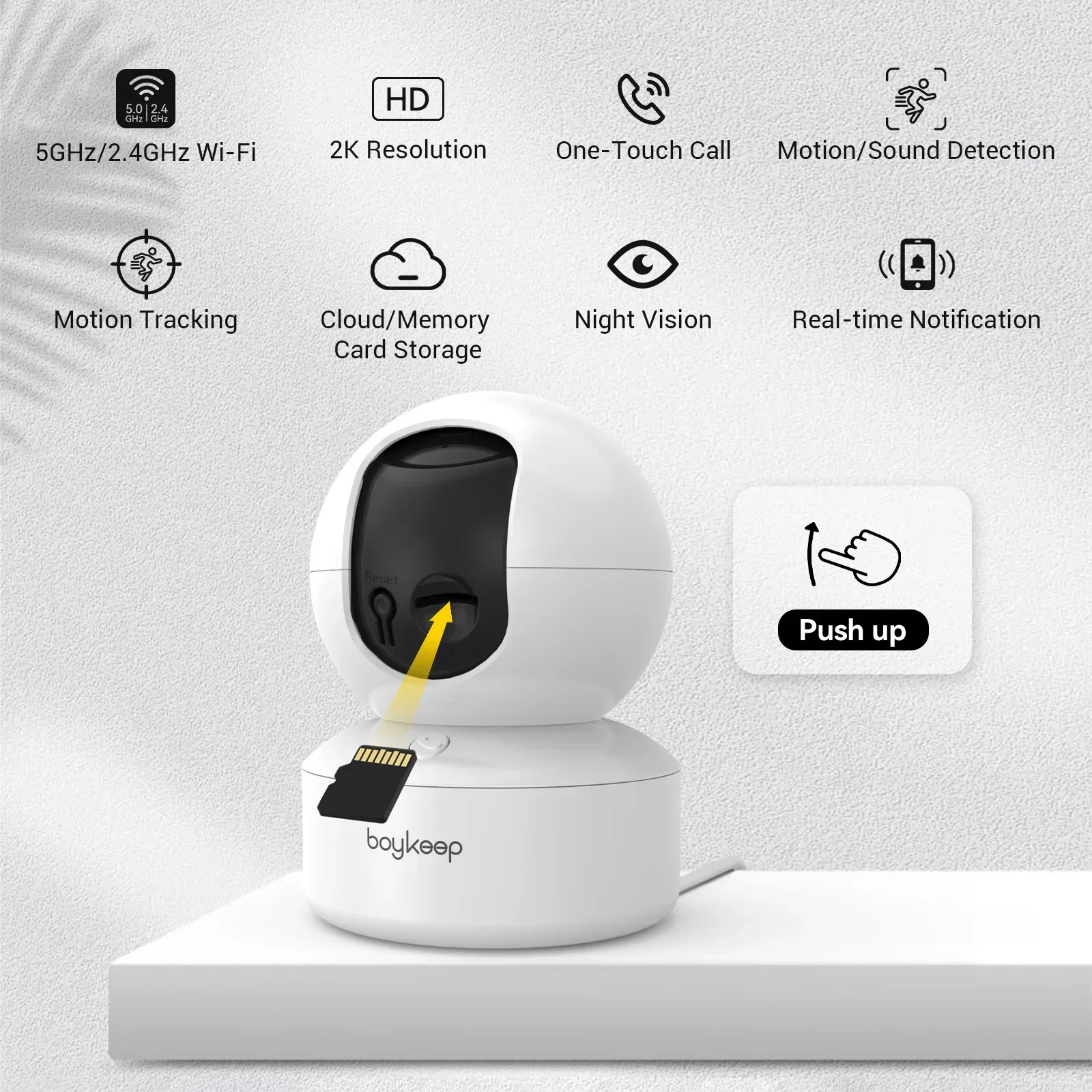 BoyKeep Smart Camera 2K WiFi Indoor Security - Image 6