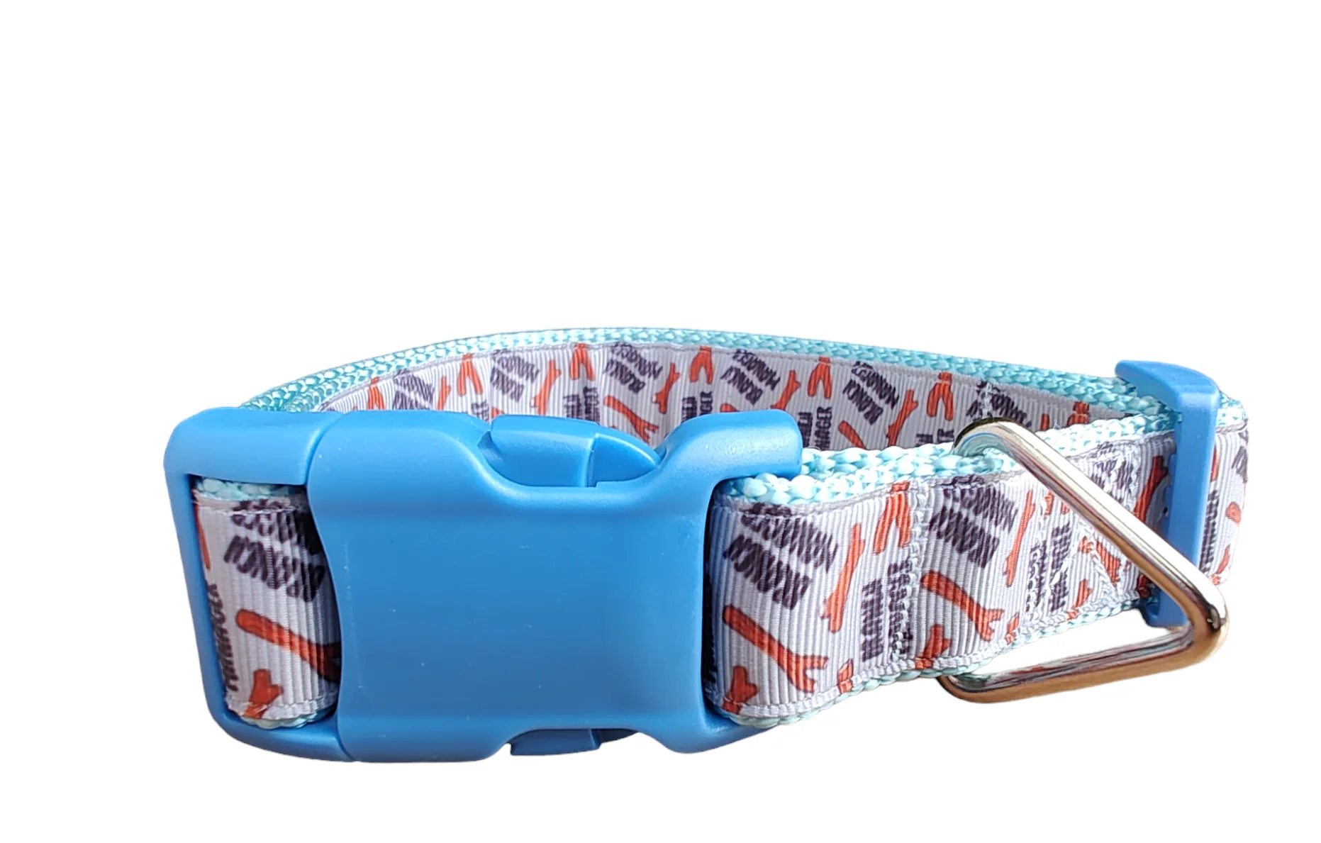 Branch Manager Light Blue Nylon Dog Collar MD, LG, XL, Leash, Martingale - Image 5