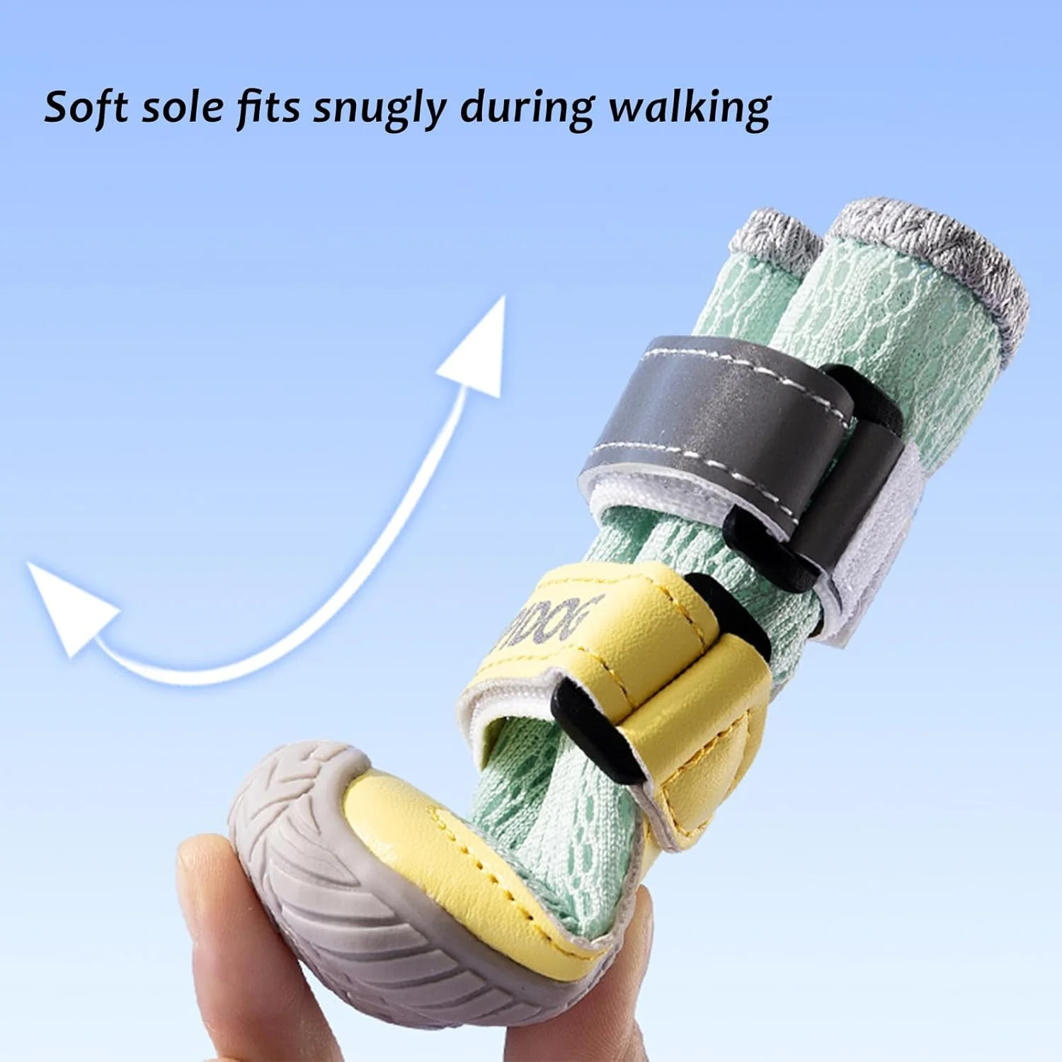 Breathable Dog Shoes with Anti-Slip Sole & Reflective Straps - Image 3