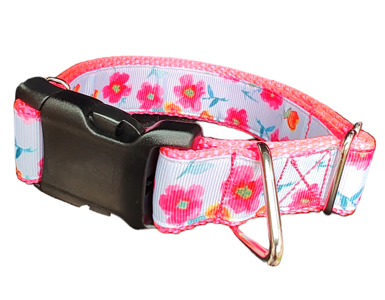 Bright Flowers Nylon Dog Collar - Image 2