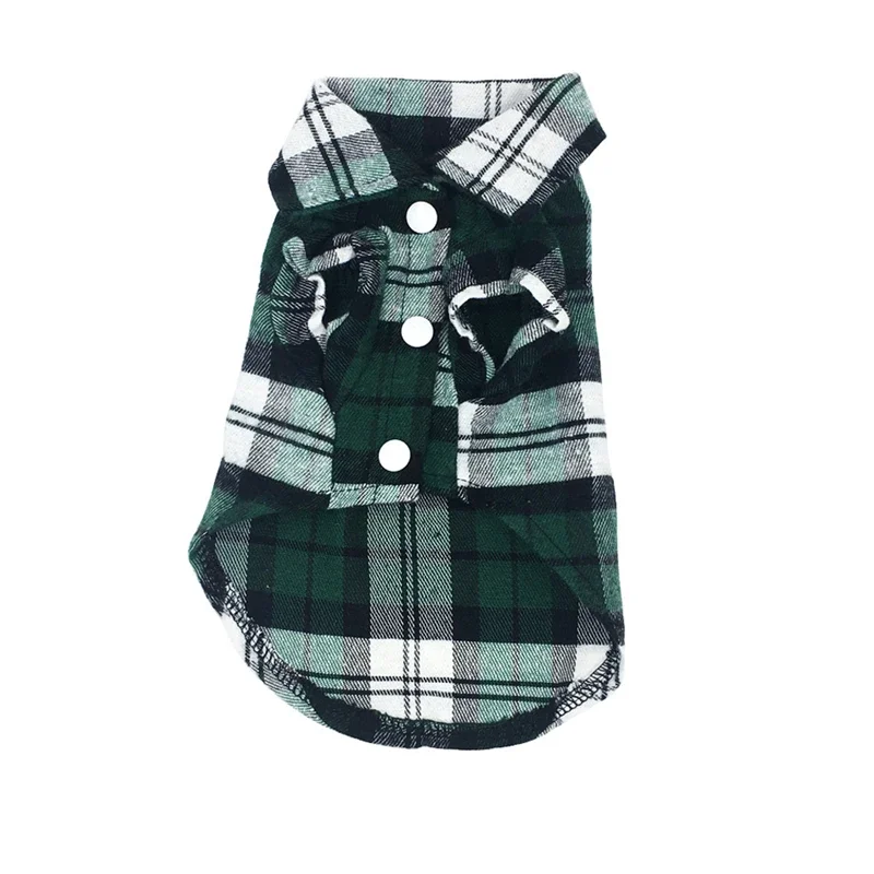 British Style Plaid Dog Shirt – Cotton Pet Clothes for Small Dogs & Cats - Image 10
