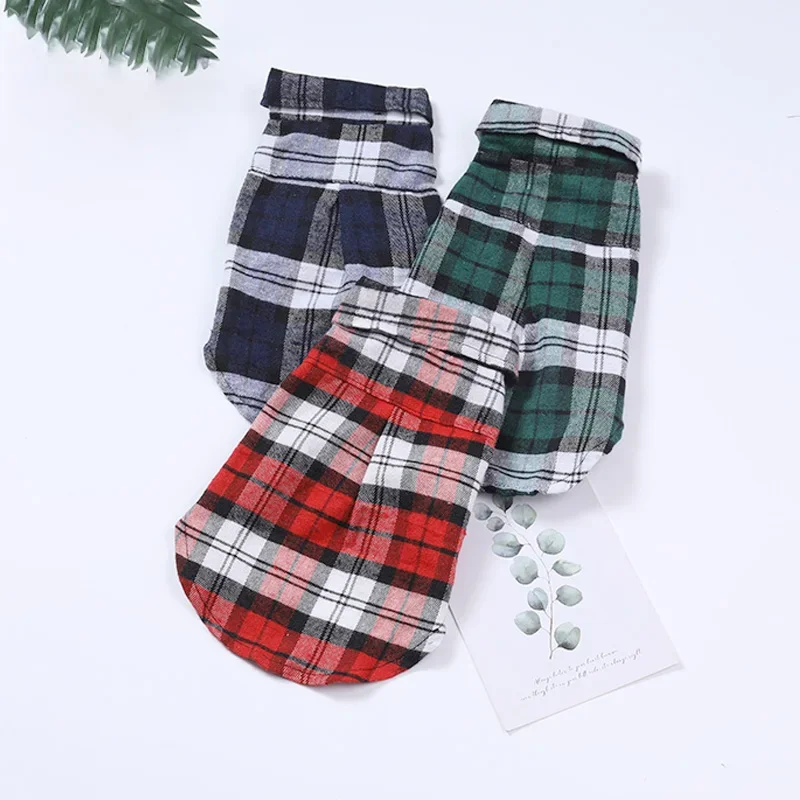 British Style Plaid Dog Shirt – Cotton Pet Clothes for Small Dogs & Cats - Image 6