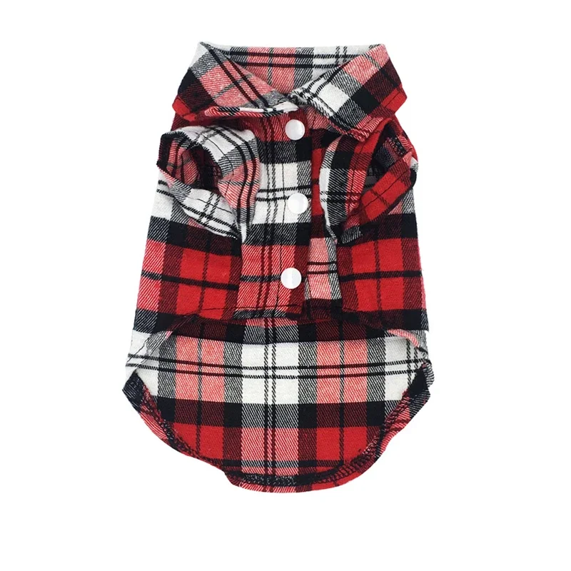British Style Plaid Dog Shirt – Cotton Pet Clothes for Small Dogs & Cats - Image 8