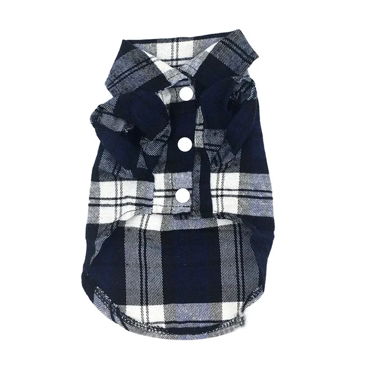 British Style Plaid Dog Shirt – Cotton Pet Clothes for Small Dogs & Cats - Image 9
