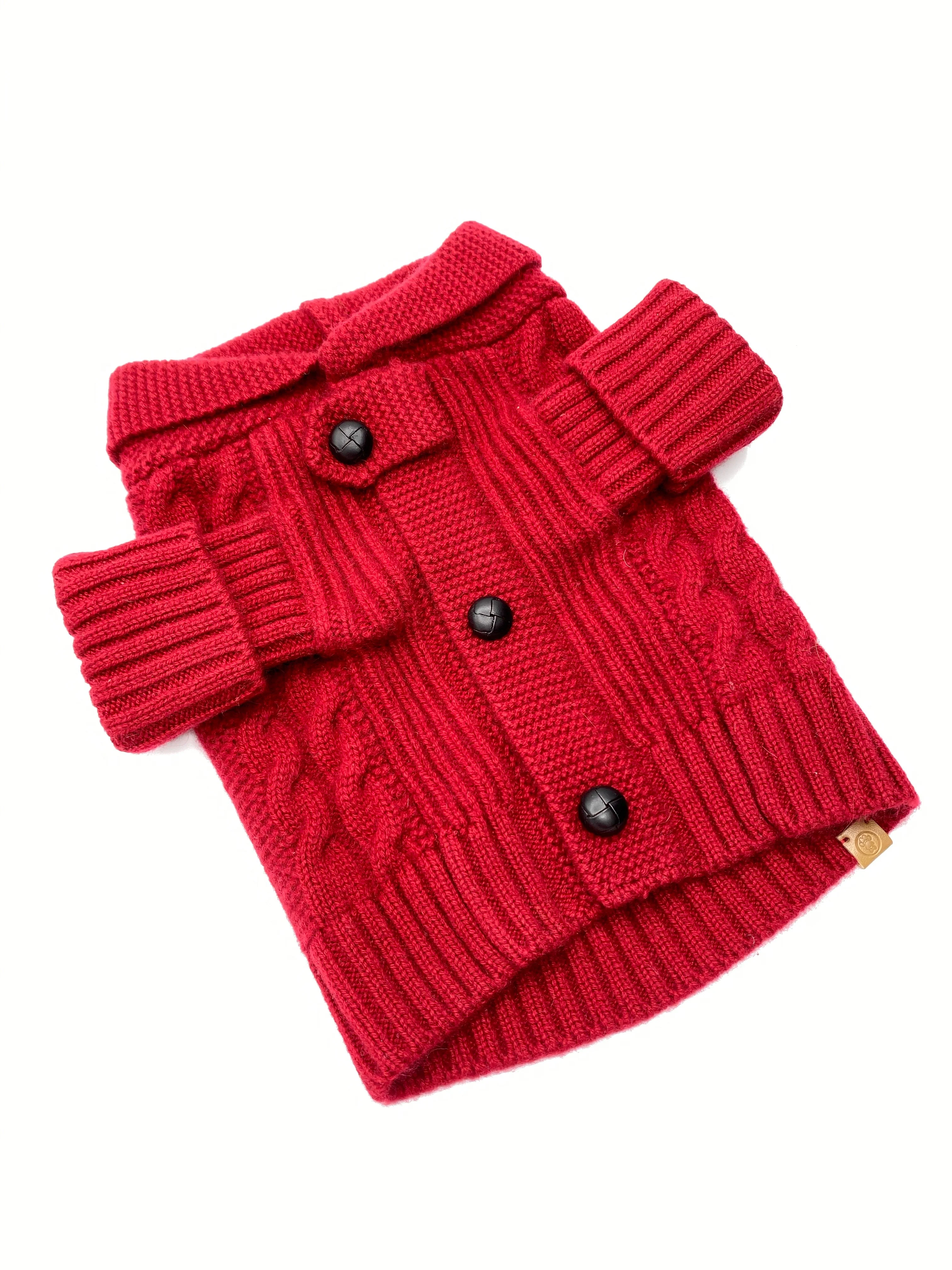 Brooklyn Cashmere Cardigan, Garnet - Image 2