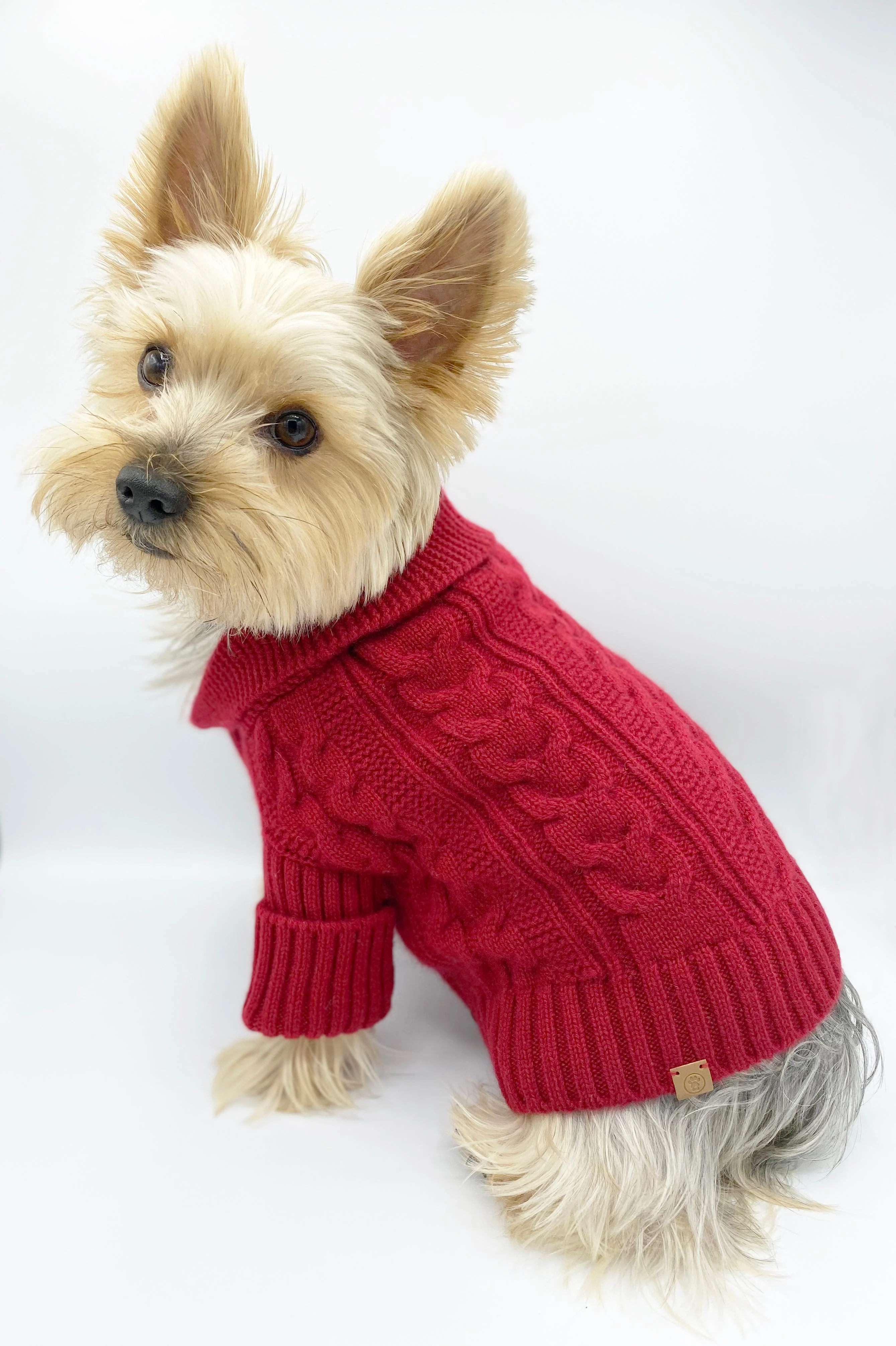 Brooklyn Cashmere Cardigan, Garnet - Image 3