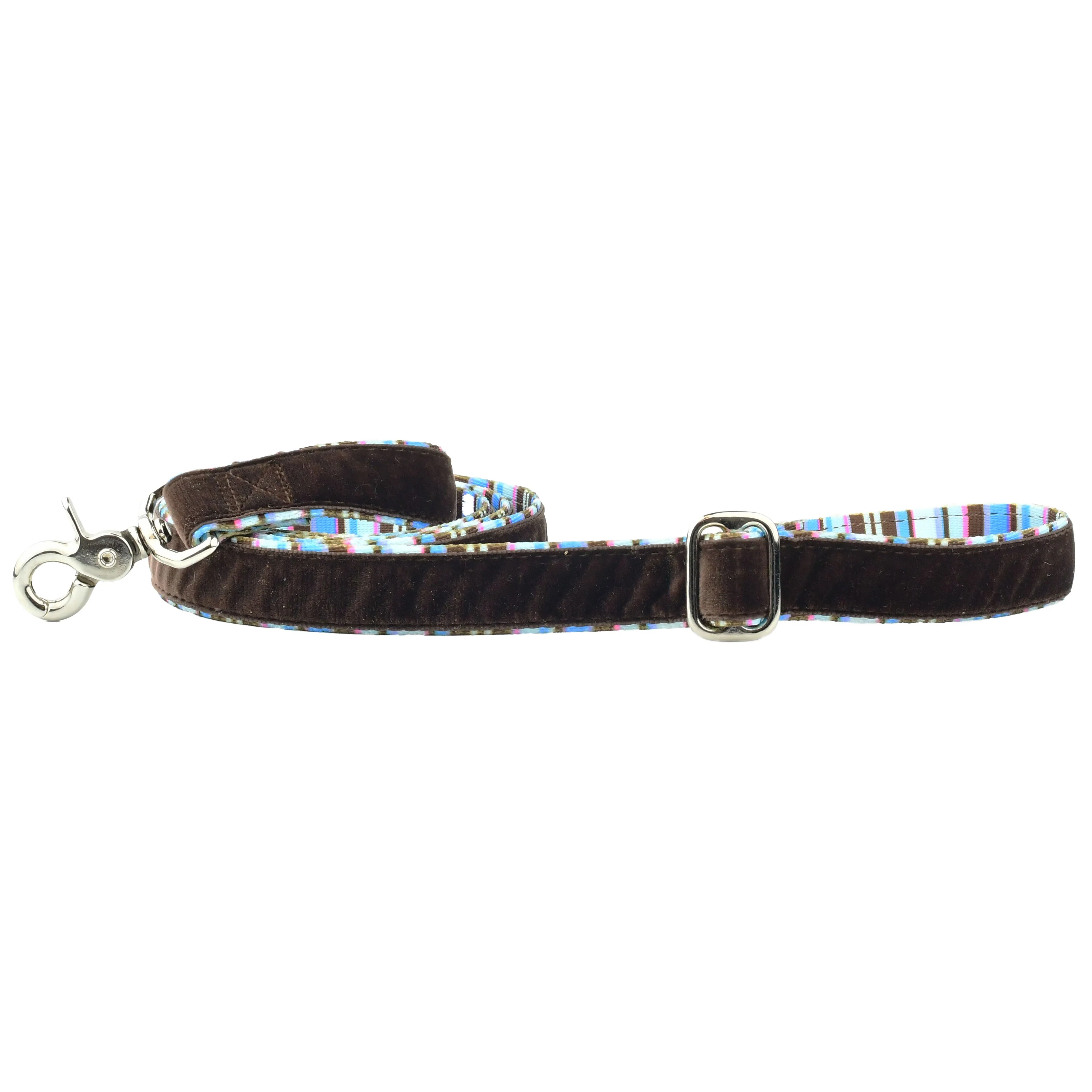 Brown Stripes Velvet Essential Dog Collar (1″ Only) - Image 3