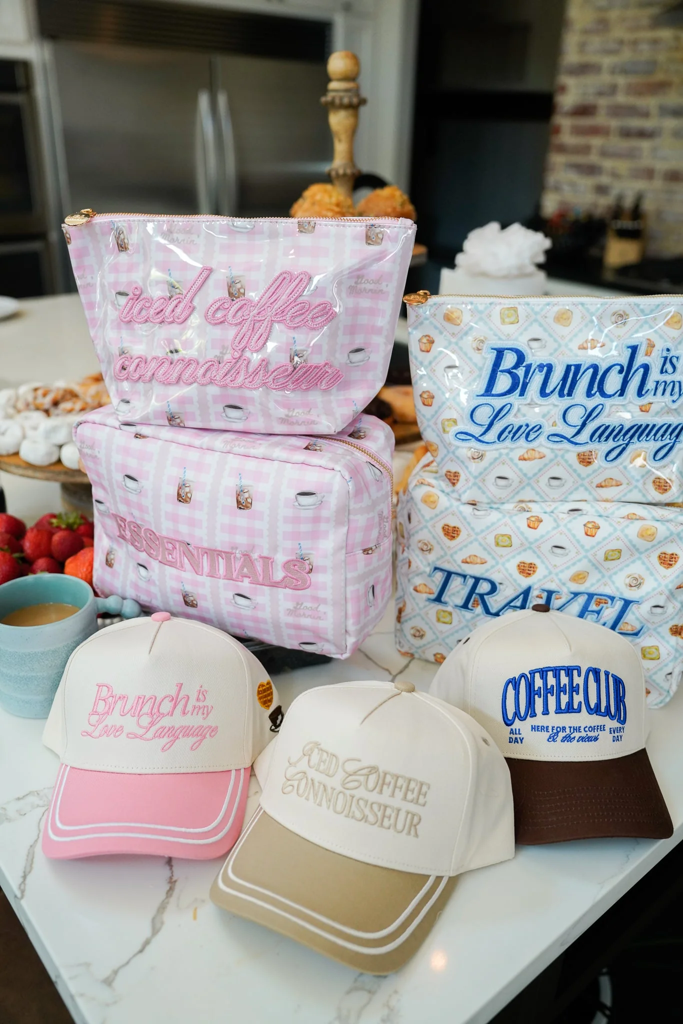 Brunch is my Love Language - Pink Vintage Trucker Hat - Image 4