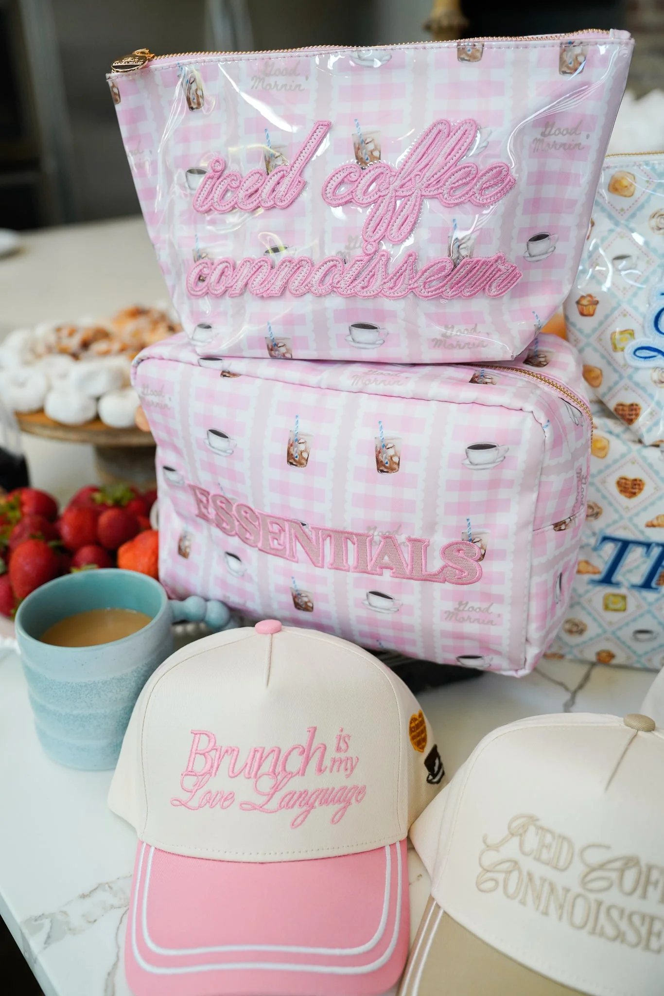 Brunch is my Love Language - Pink Vintage Trucker Hat - Image 5
