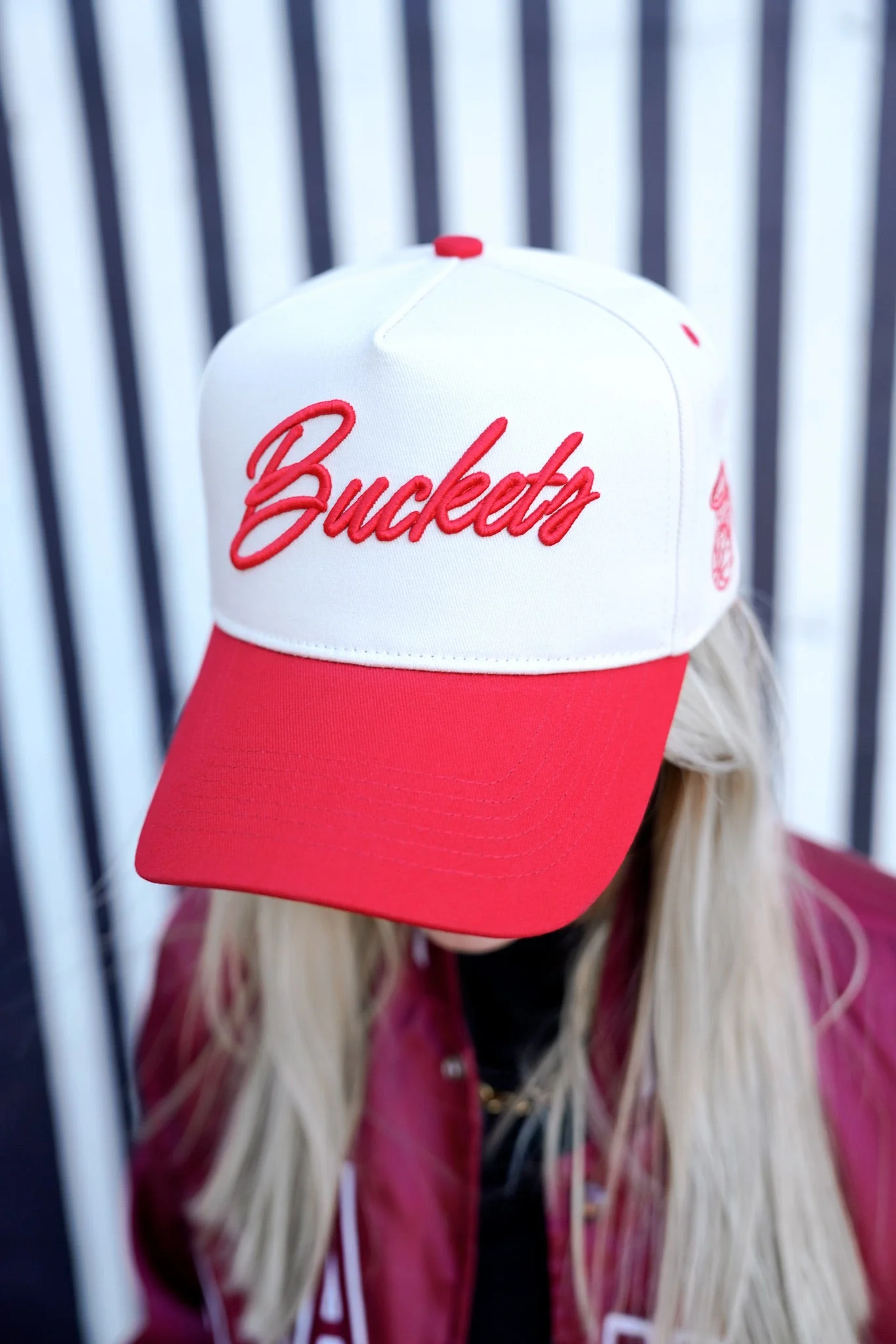 Buckets - Red Vintage Trucker Hat - Image 10