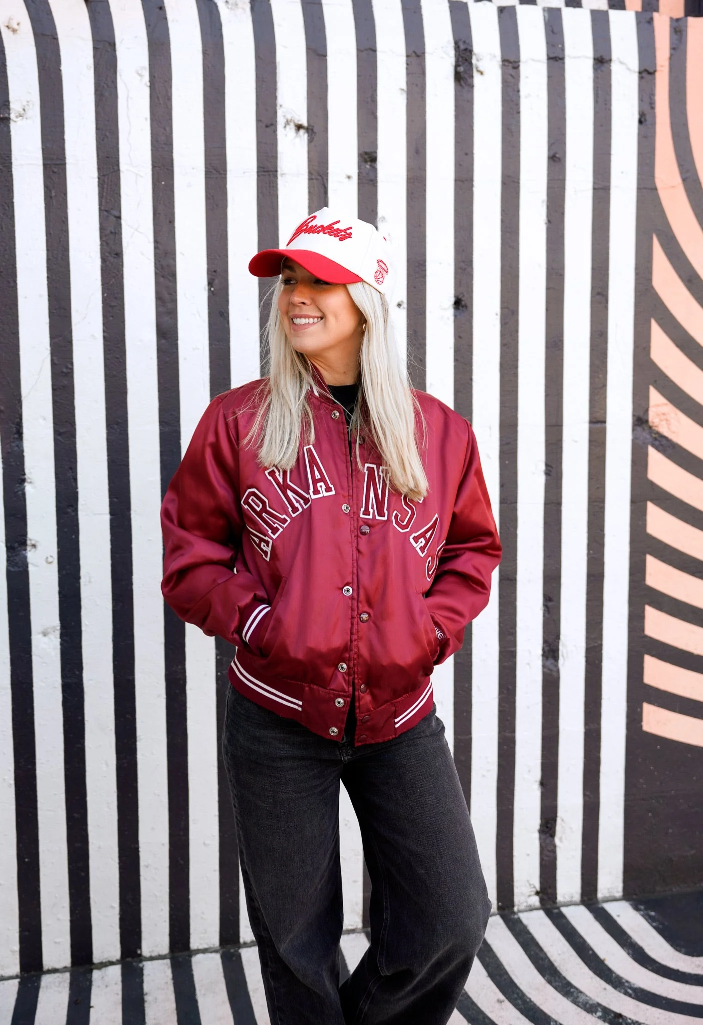 Buckets - Red Vintage Trucker Hat - Image 12
