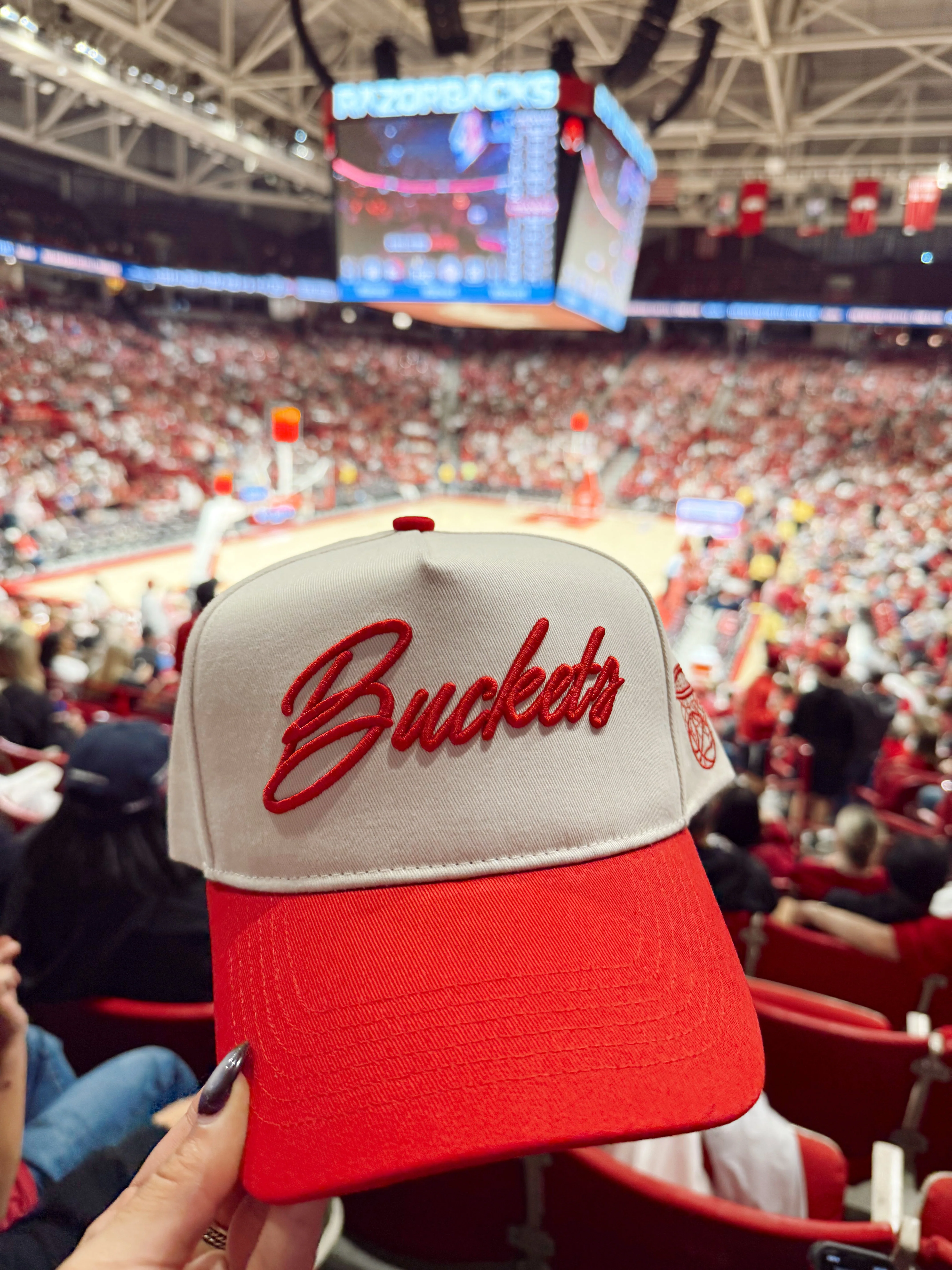 Buckets - Red Vintage Trucker Hat - Image 6
