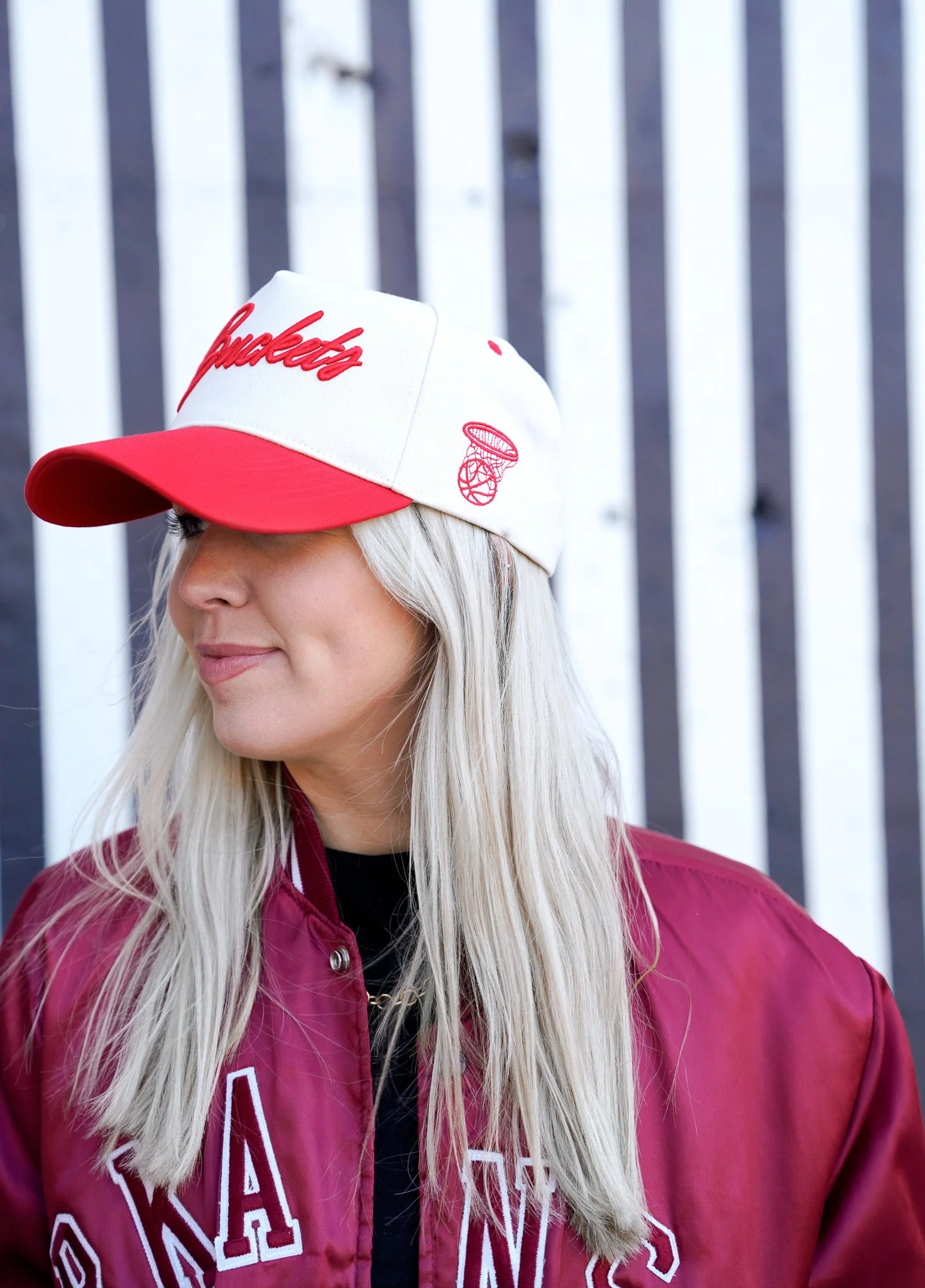 Buckets - Red Vintage Trucker Hat - Image 9
