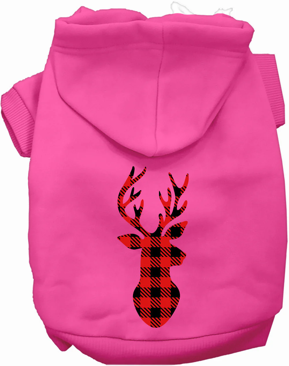 Buffalo Check Deer Pet Hoodie - Image 5