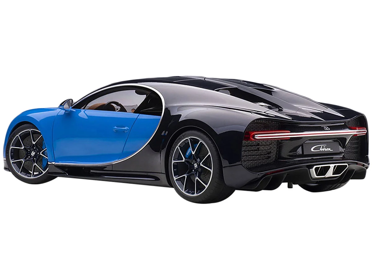 Bugatti Chiron French Racing Blue and Atlantic Blue 1/12 Model Car by Autoart - Image 3