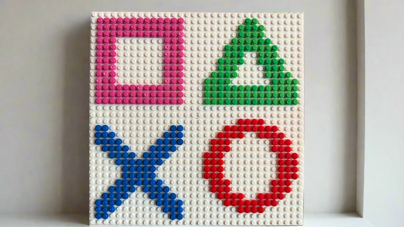 Build it Yourself DIY Kit – PlayStation Icons | Build Your Own Brick Mosaic (32x32 Studs) - Image 2