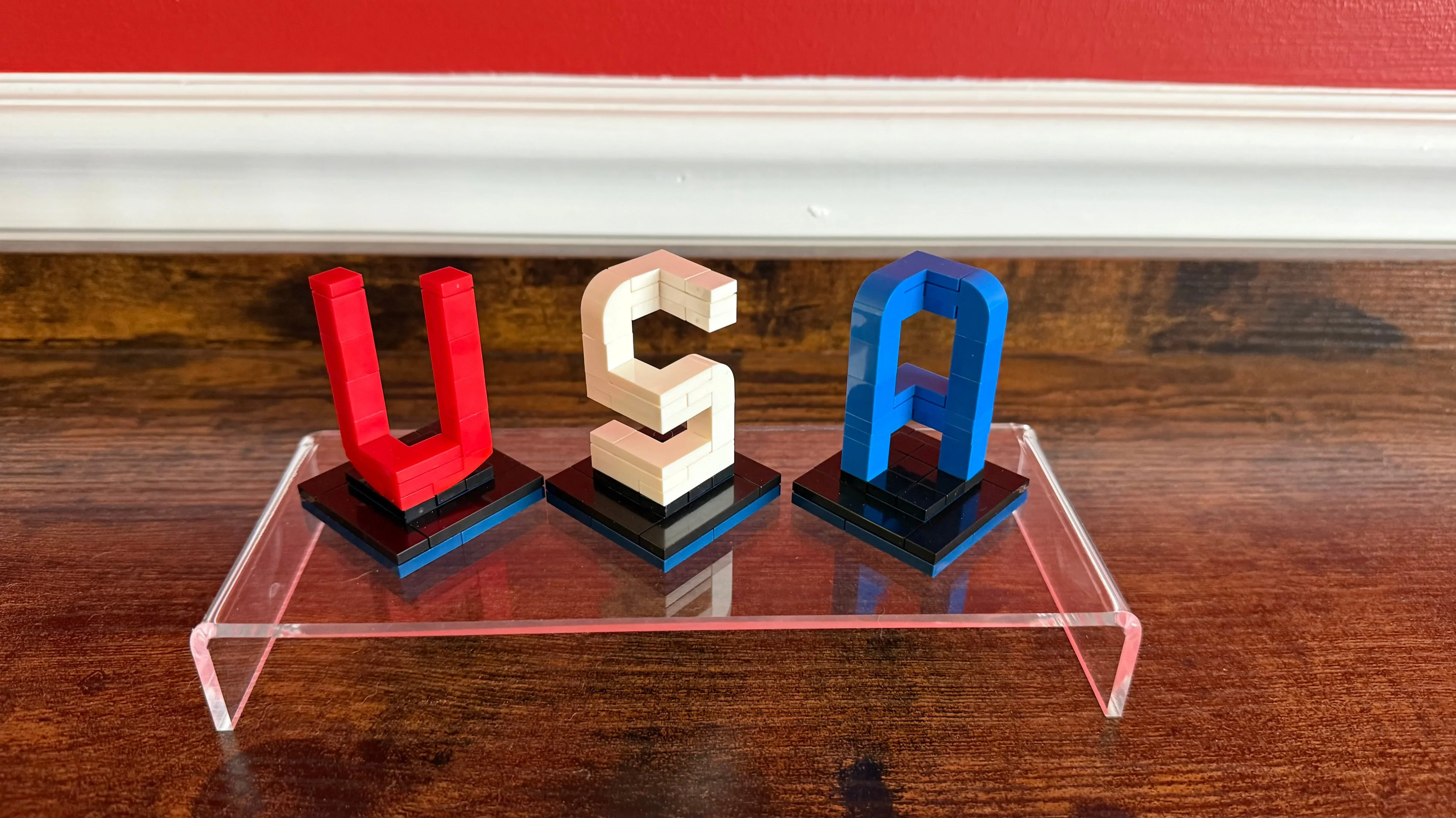 Buildable 3D "USA" Letters – LEGO-Compatible Brick Kit - Image 2