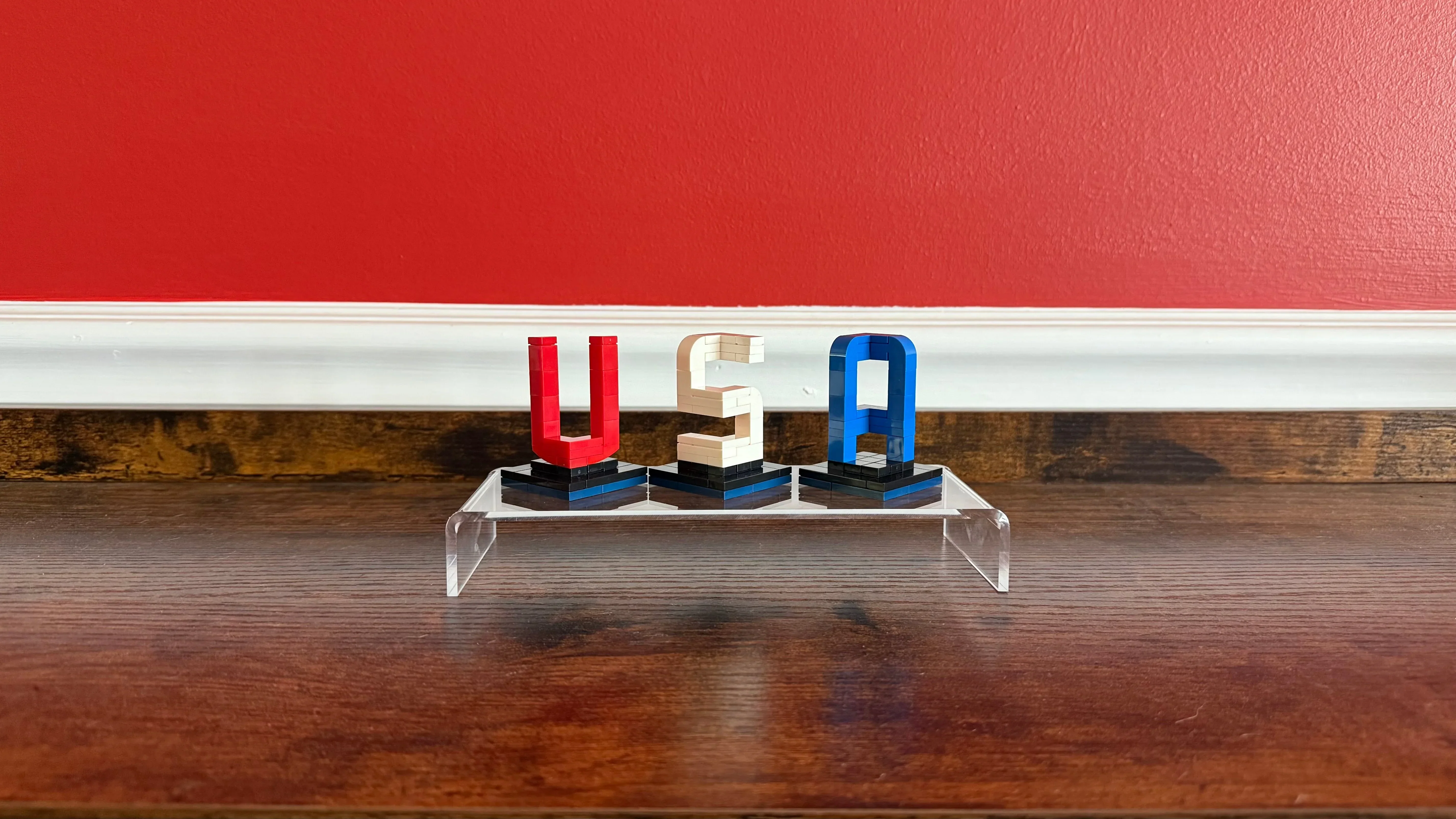 Buildable 3D "USA" Letters – LEGO-Compatible Brick Kit - Image 3