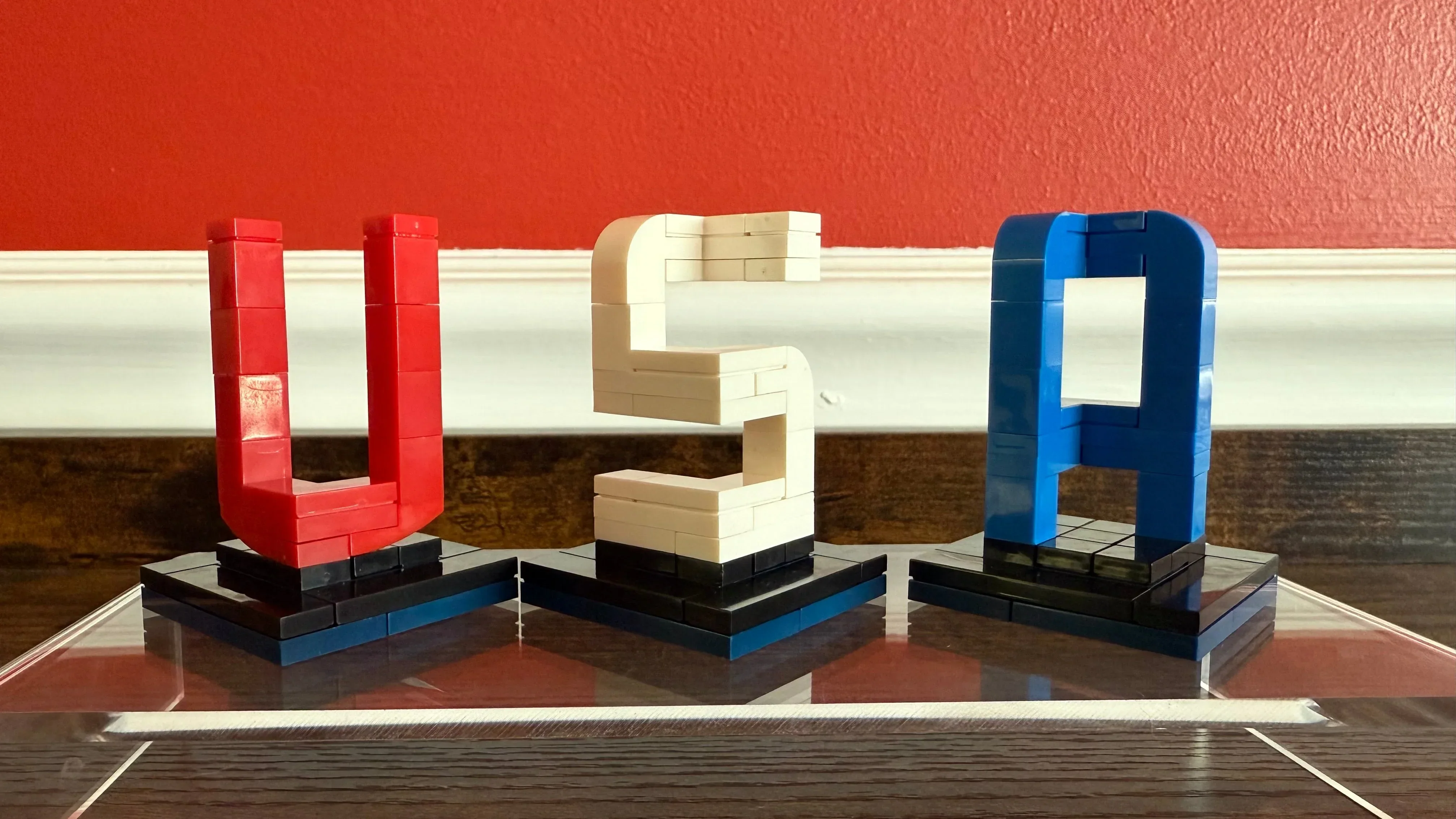 Buildable 3D "USA" Letters – LEGO-Compatible Brick Kit - Image 4