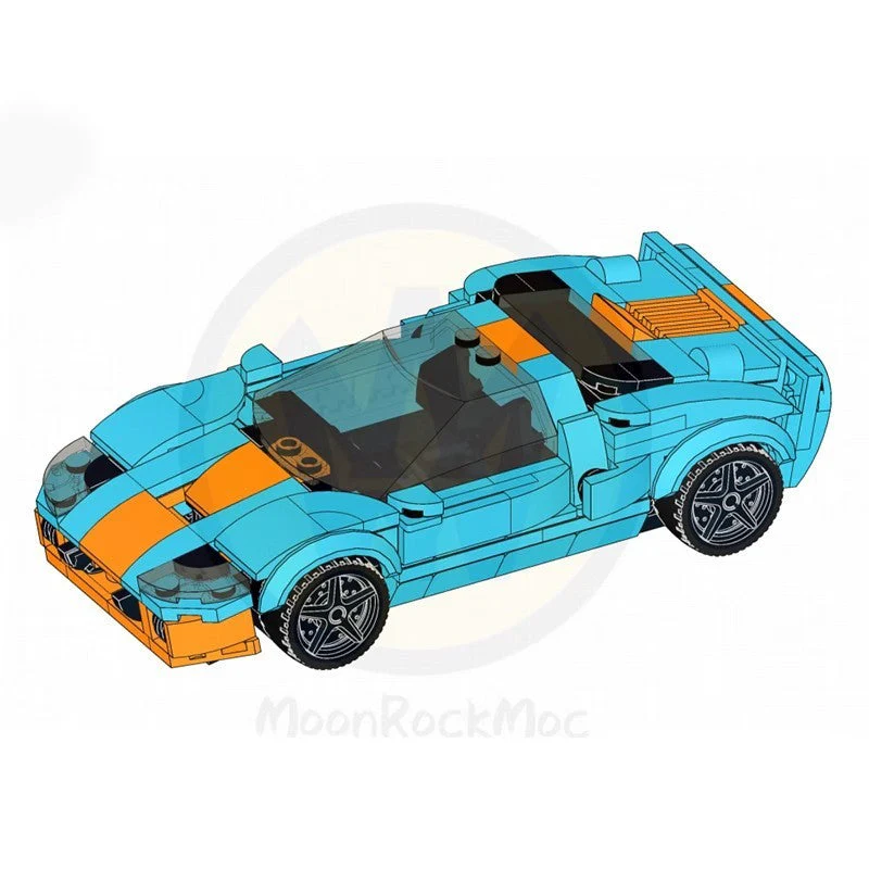 Building Block Car Model Assembled Sports Speed8 Grid Boy Toy Gift - Image 2