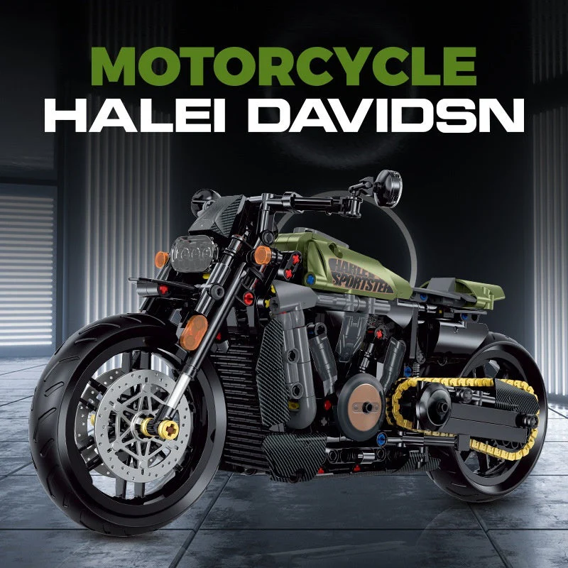 Building Blocks Motorcycle Toy Model Table Ornaments - Image 5