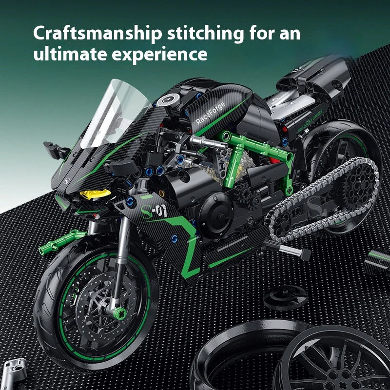 Building Blocks Motorcycle Toy Model Table Ornaments - Image 7