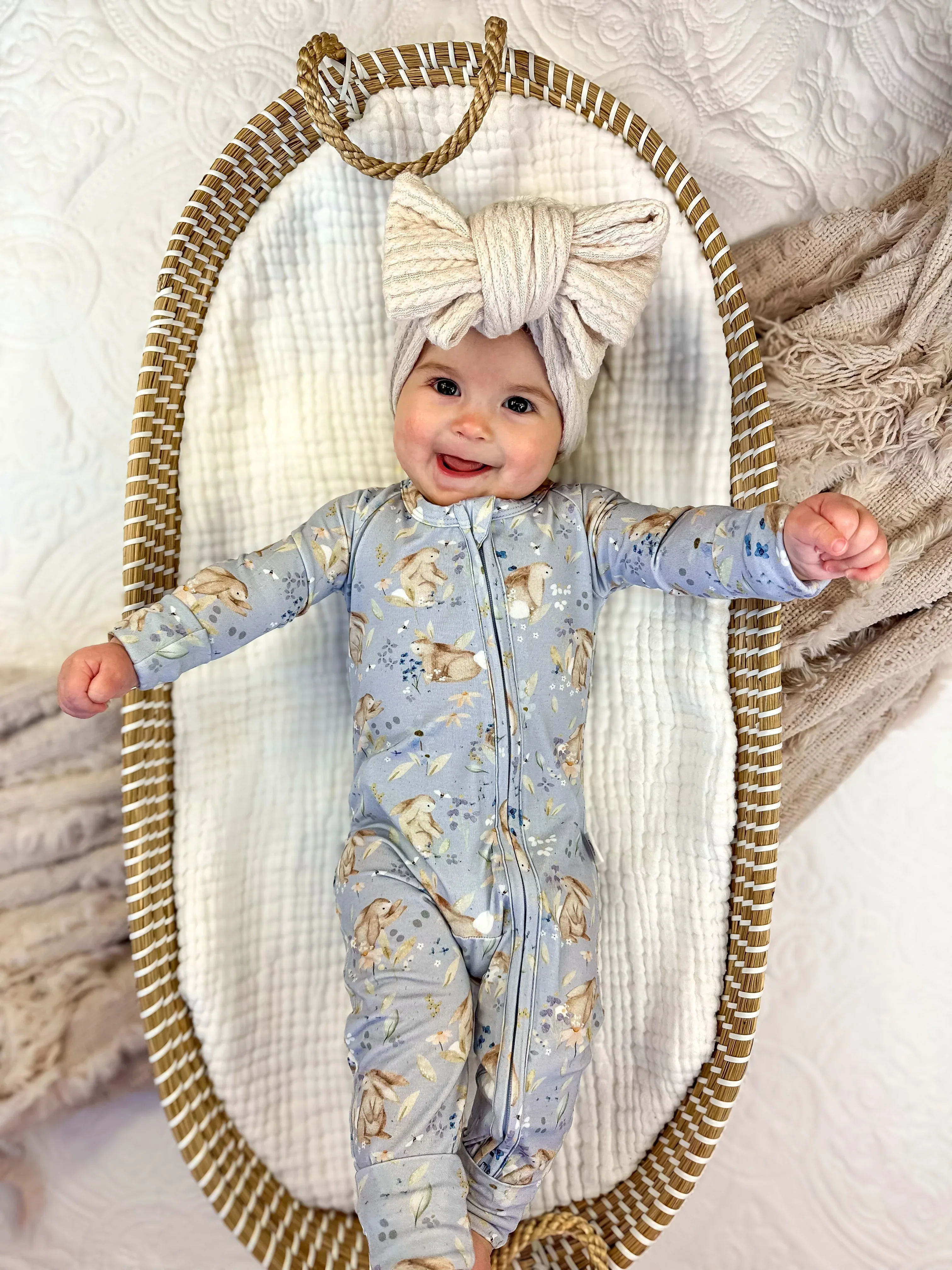 Bunny Blossoms Bamboo Zippy Pajamas - Image 3
