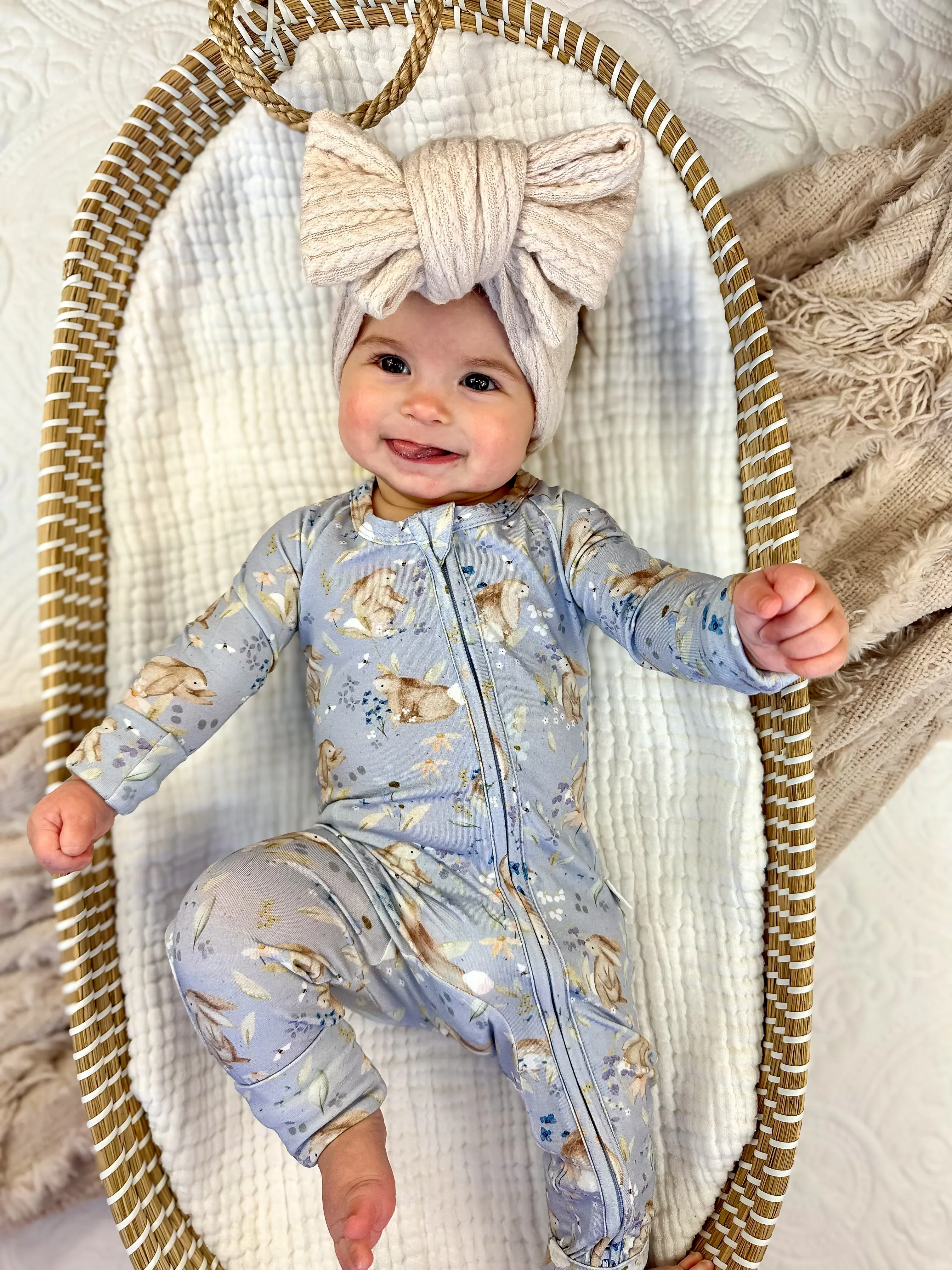 Bunny Blossoms Bamboo Zippy Pajamas - Image 4
