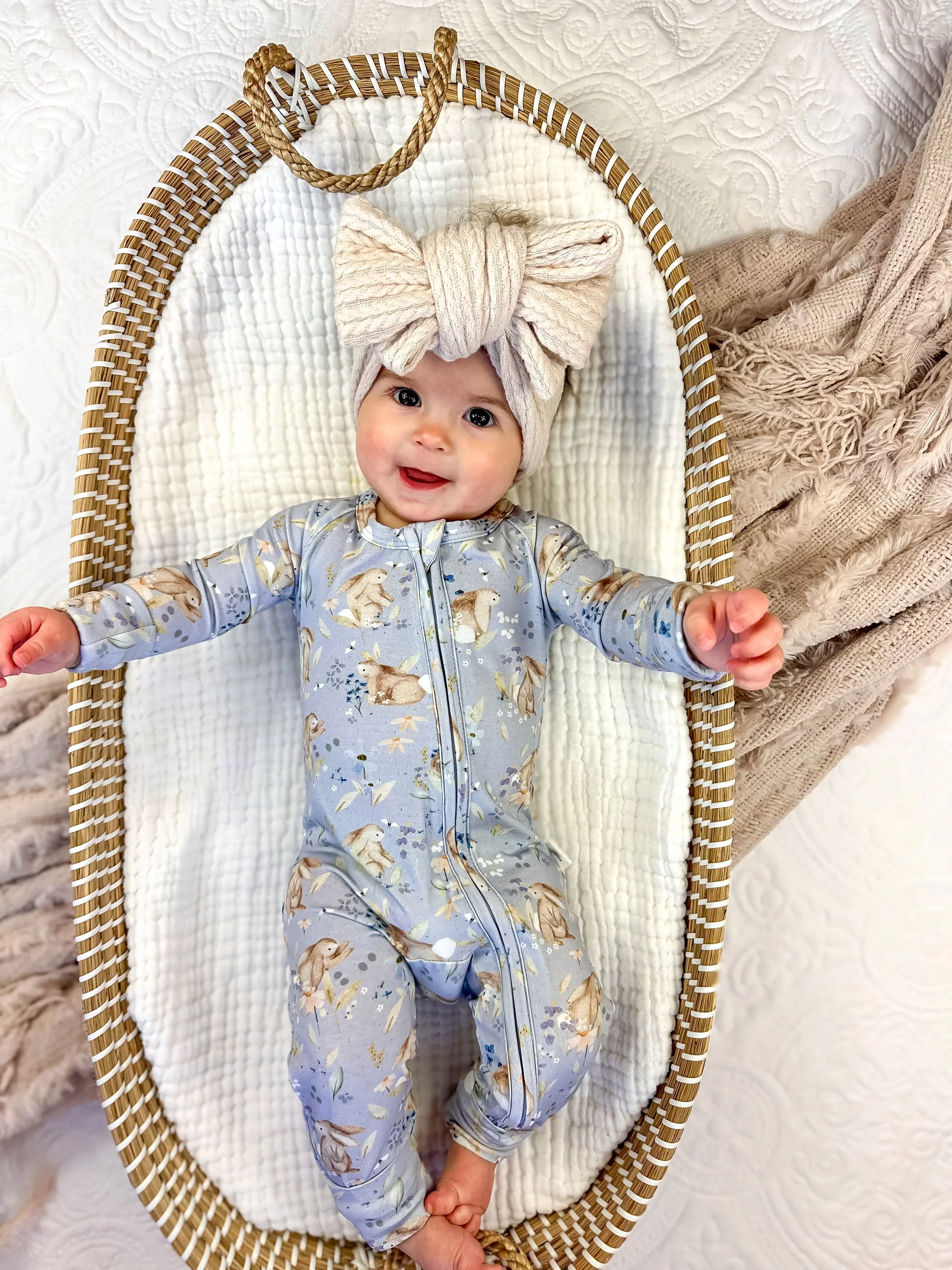 Bunny Blossoms Bamboo Zippy Pajamas - Image 5