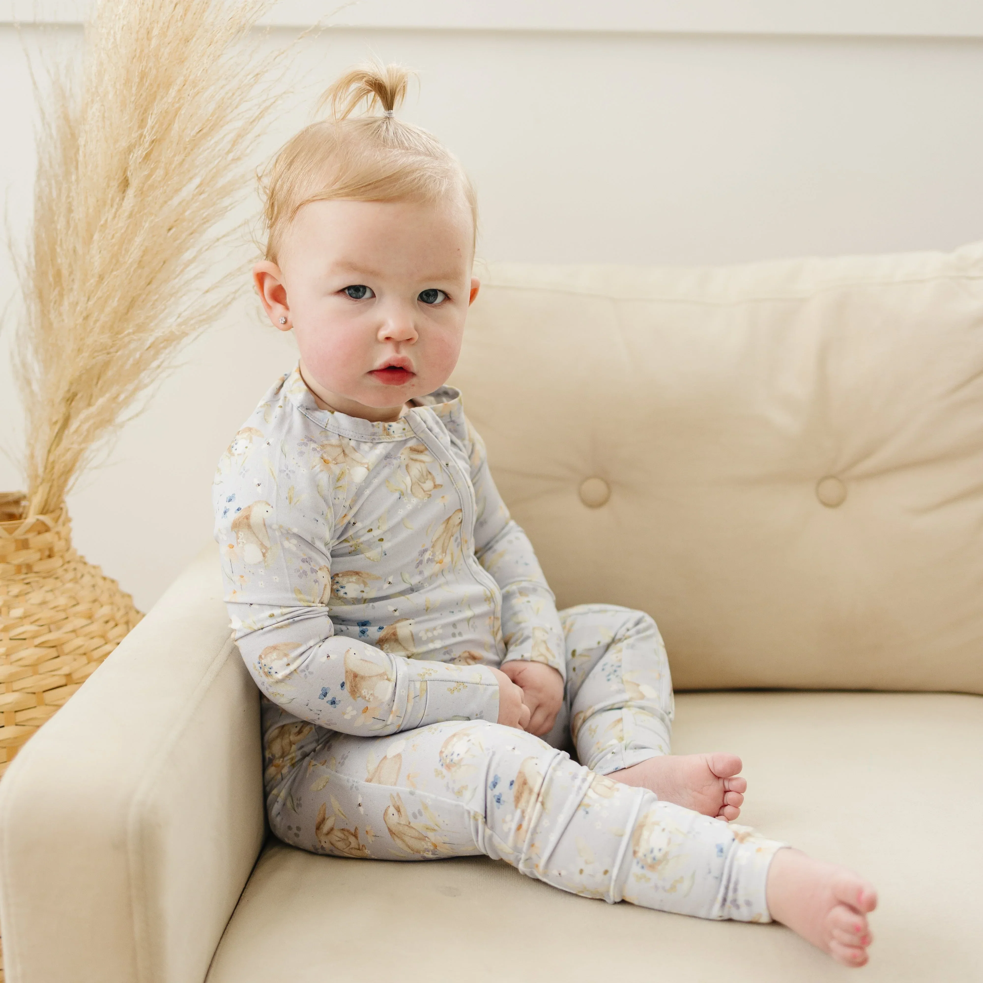 Bunny Blossoms Bamboo Zippy Pajamas - Image 6