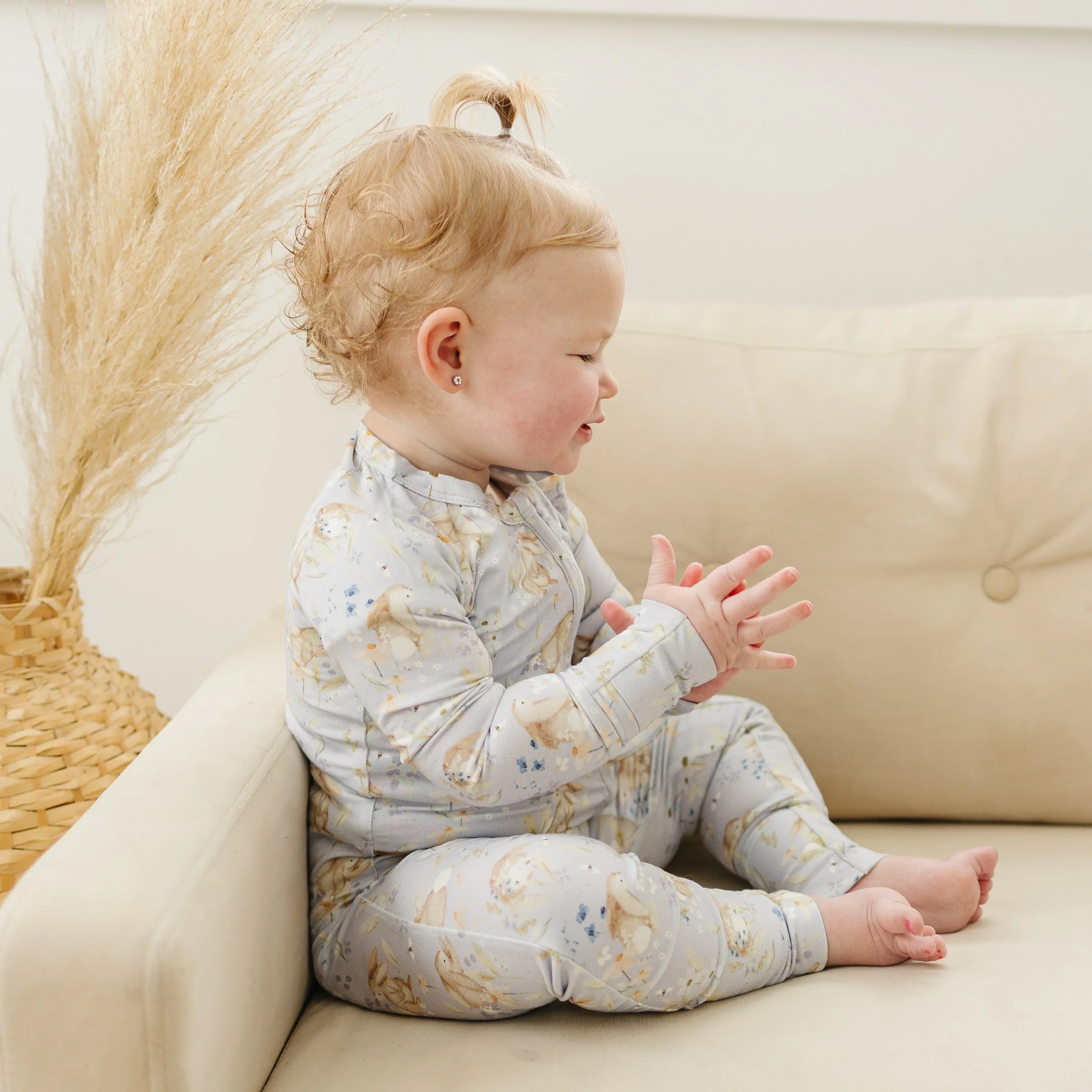 Bunny Blossoms Bamboo Zippy Pajamas - Image 7