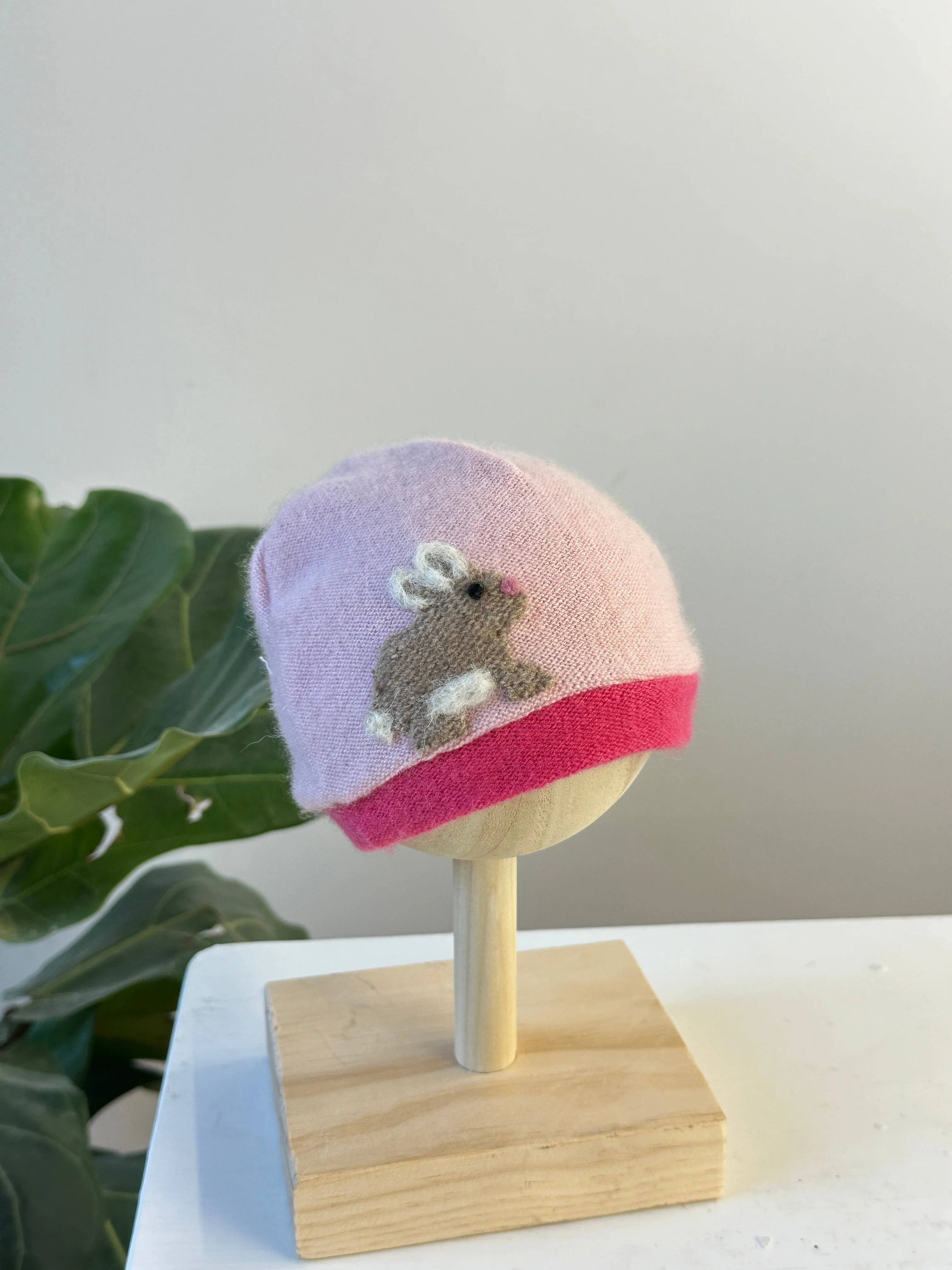 Bunny Cashmere Hat - Newborn - Image 3