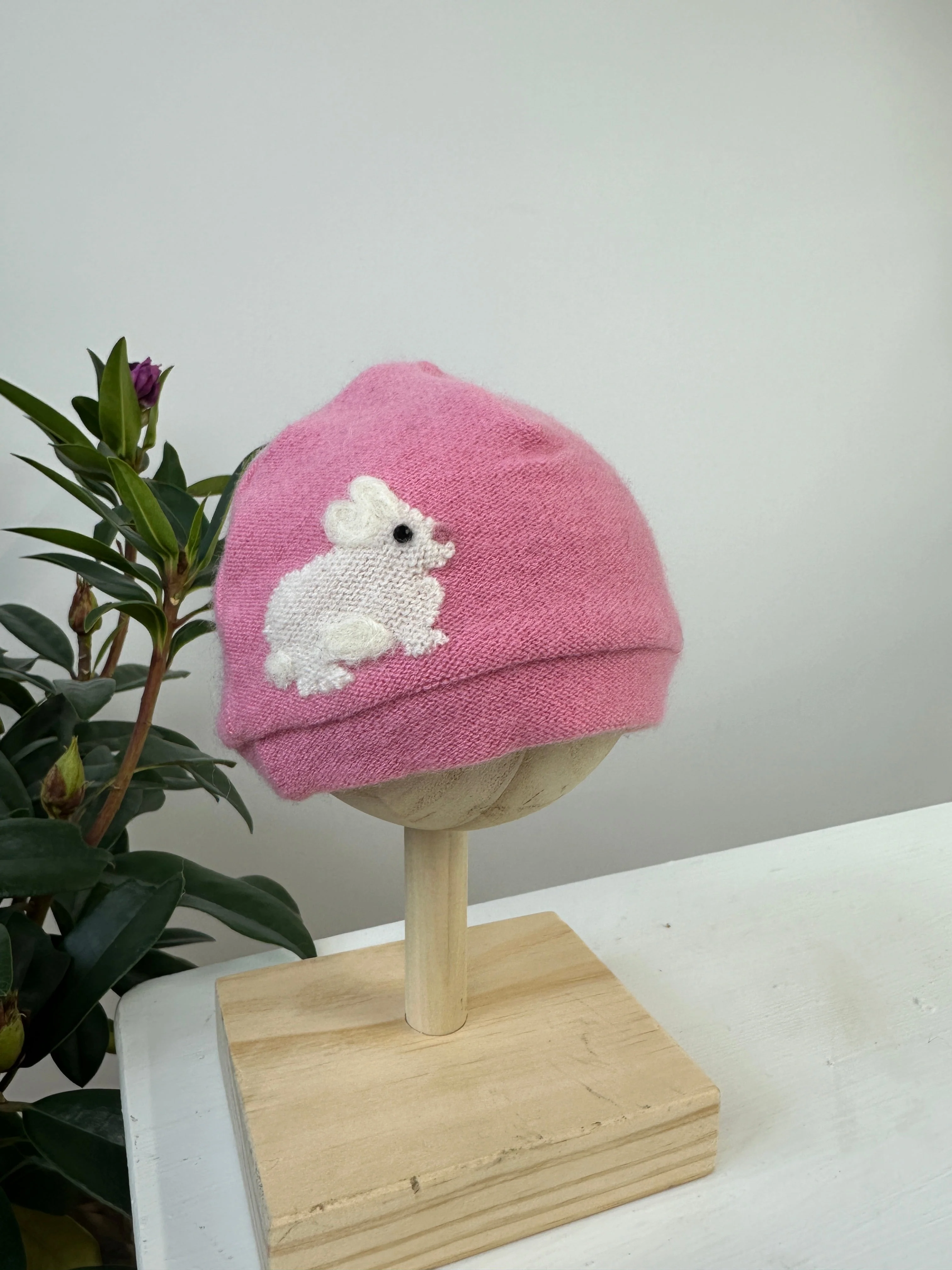 Bunny Cashmere Hat - Newborn - Image 4